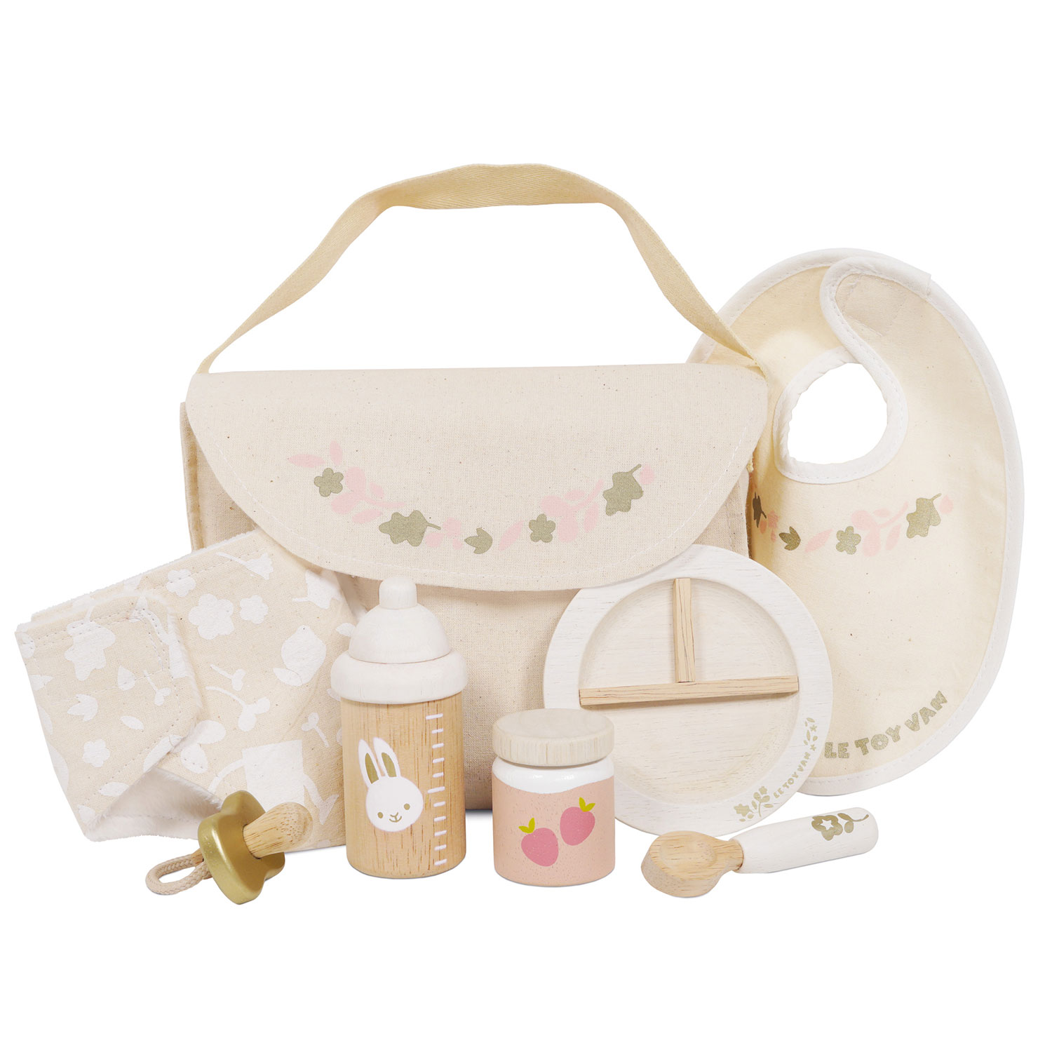 Baby Wickel- und Pflegeset / Dolls Nursing Kit and Bag