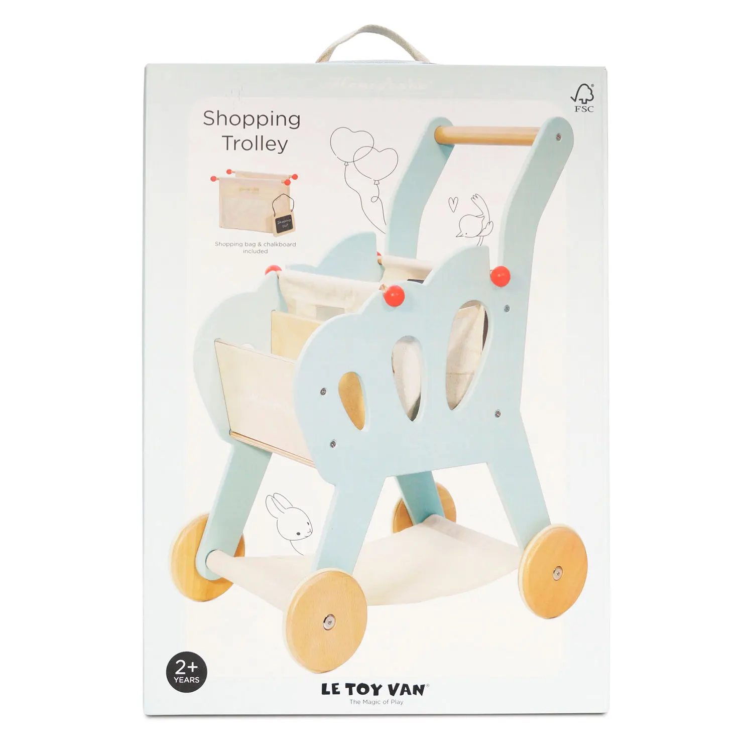 Einkaufswagen (mit abnehmbarer Stofftasche) / Shopping Grocery Trolley & Bag Einkaufswagen (mit abnehmbarer Stofftasche) / Shopping Grocery Trolley & Bag-Le Toy Van (LTV)