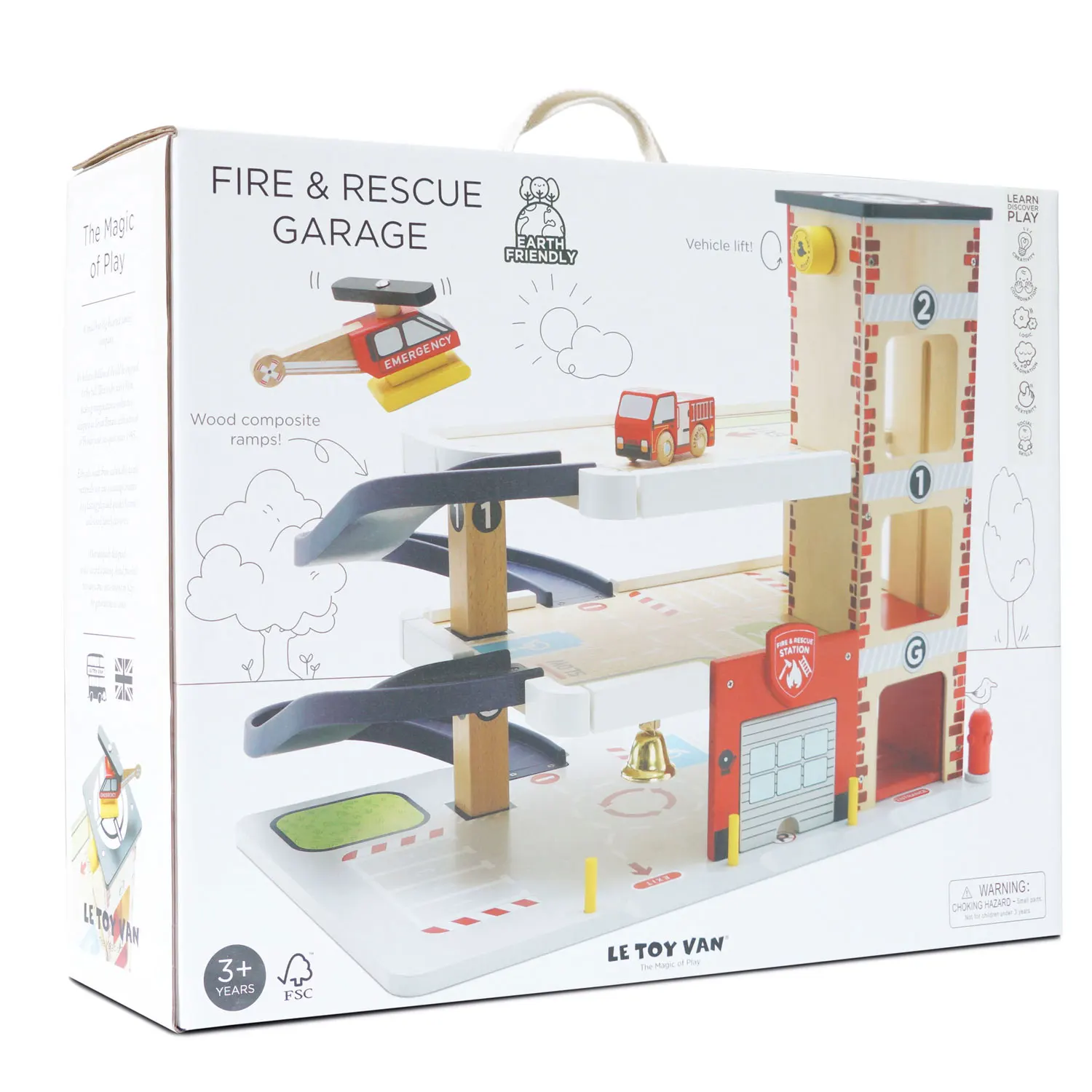 Feuerwehr & Rettungsdienst Garage & Fire & Rescue Wooden Garage Feuerwehr & Rettungsdienst Garage & Fire & Rescue Wooden Garage-Le Toy Van (LTV)