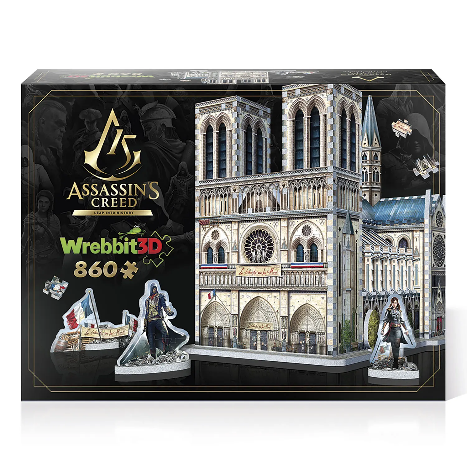 ASSASSINS CREED UNITY Notre-Dame (860 Teile) ASSASSINS CREED UNITY Notre-Dame (860 Teile)-Wrebbit-3D Puzzles