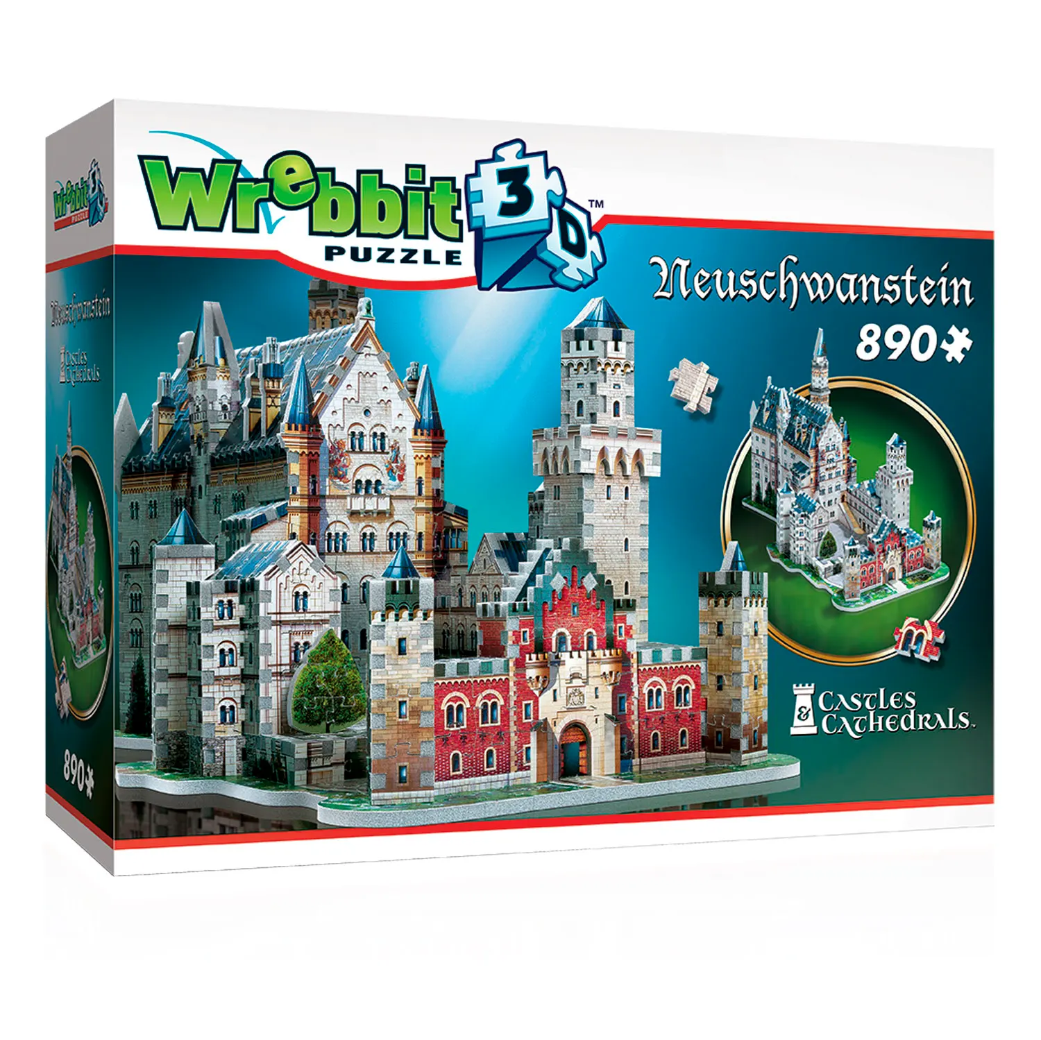 Schloss Neuschwanstein - Neuschwanstein Castle / 3D-Puzzle Schloss Neuschwanstein - Neuschwanstein Castle / 3D-Puzzle-Wrebbit-3D Puzzles