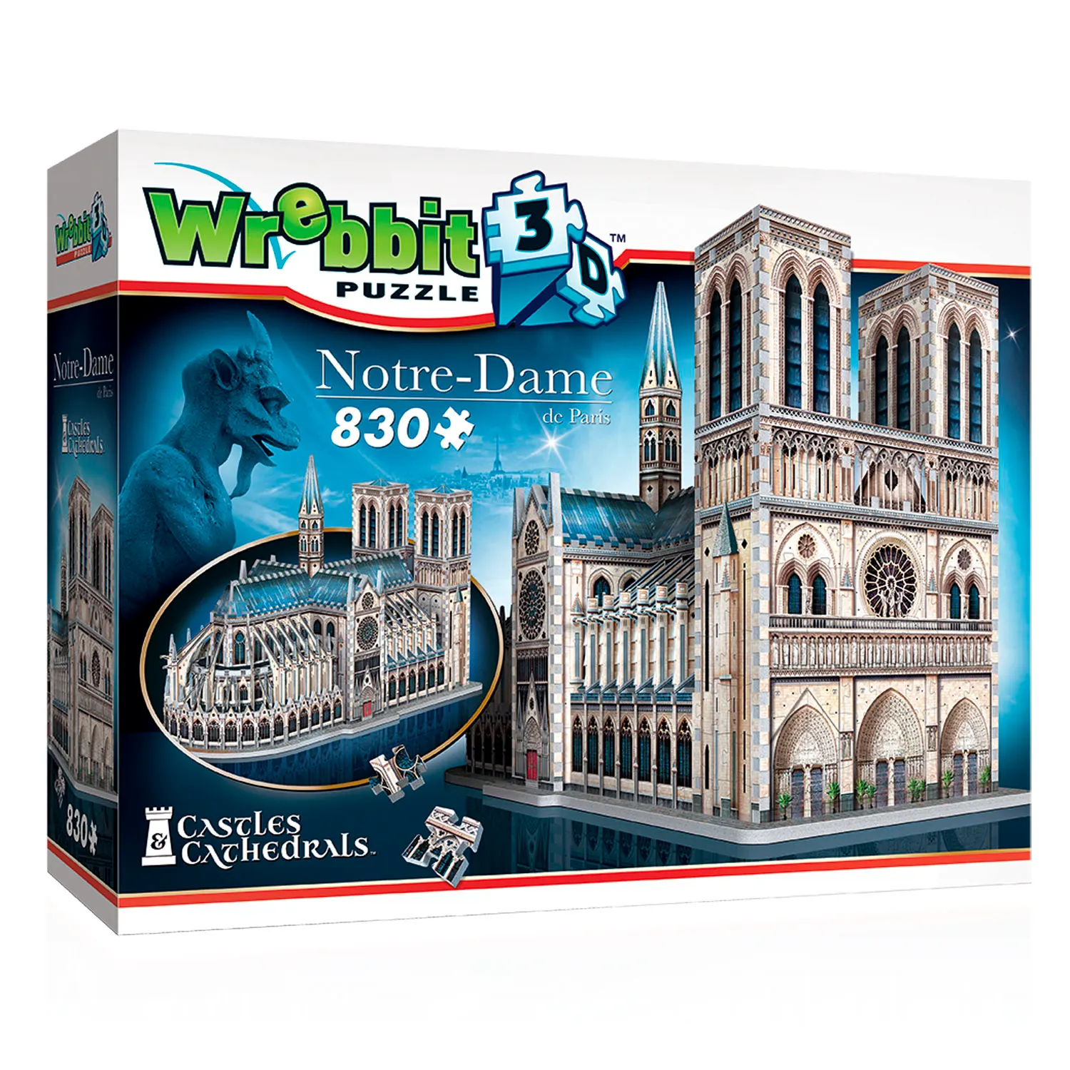 Notre Dame de Paris (830 Teile)-Wrebbit-3D Puzzles