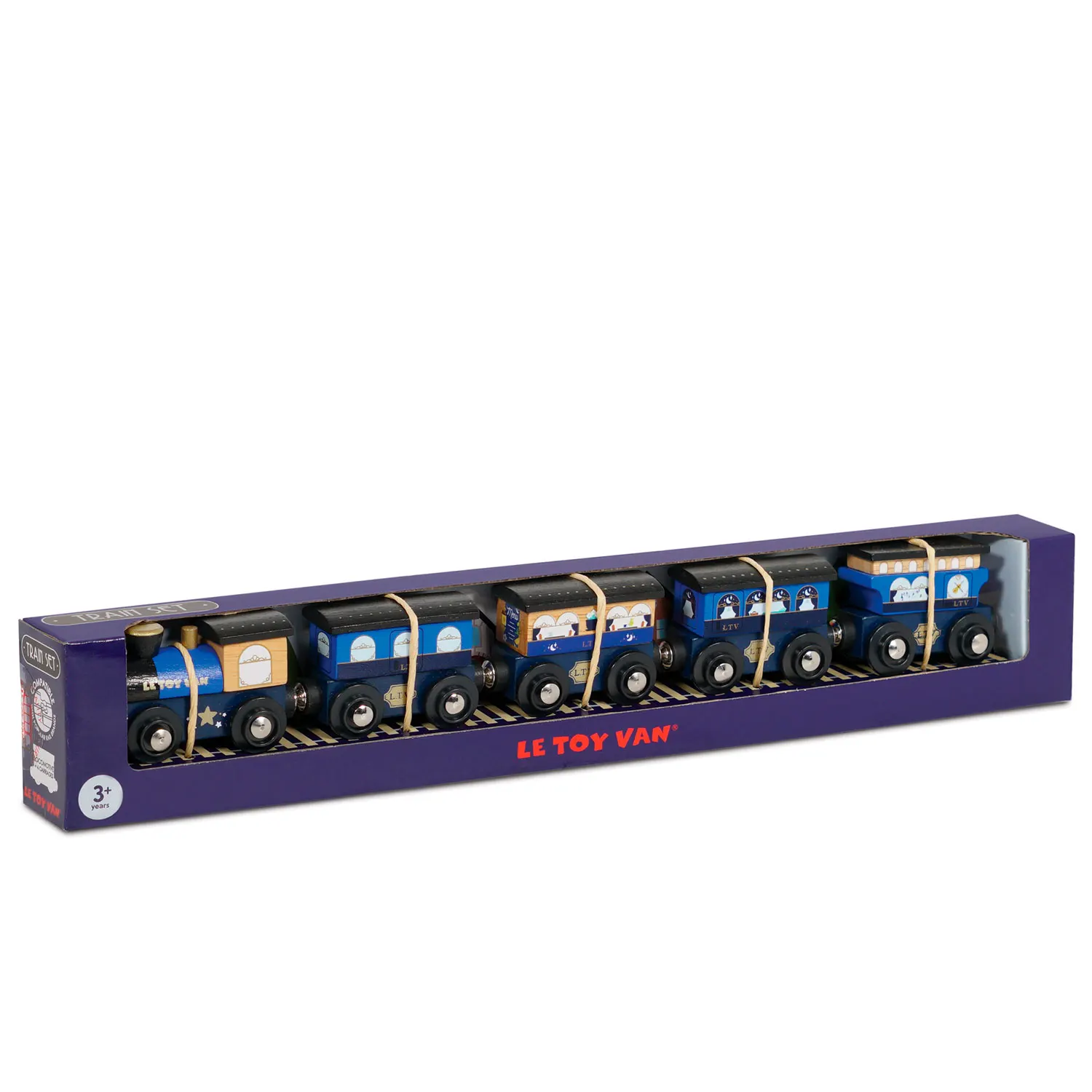 Blauer Zug mit Waggons / Twilight Train & Carriages (Blue) Blauer Zug mit Waggons / Twilight Train & Carriages (Blue)-Le Toy Van (LTV)