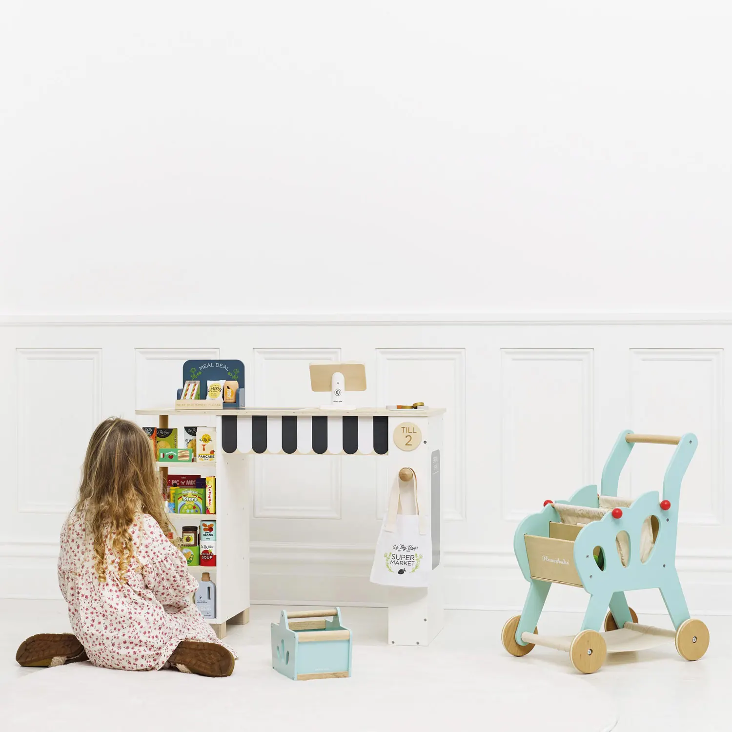 Einkaufswagen (mit abnehmbarer Stofftasche) / Shopping Grocery Trolley & Bag Einkaufswagen (mit abnehmbarer Stofftasche) / Shopping Grocery Trolley & Bag-Le Toy Van (LTV)