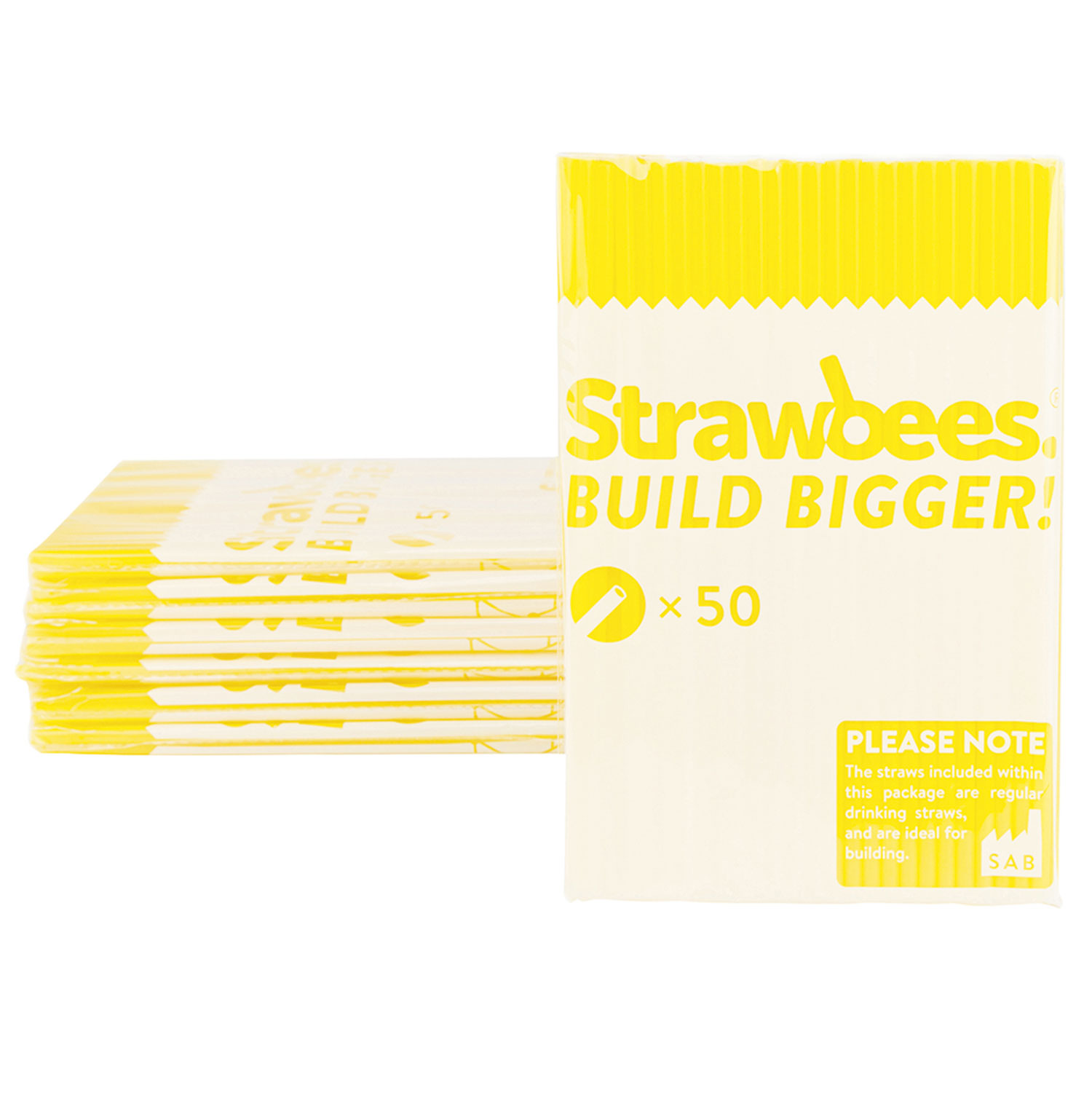 Straws yellow/Strohhalme gelb 50 pcs.