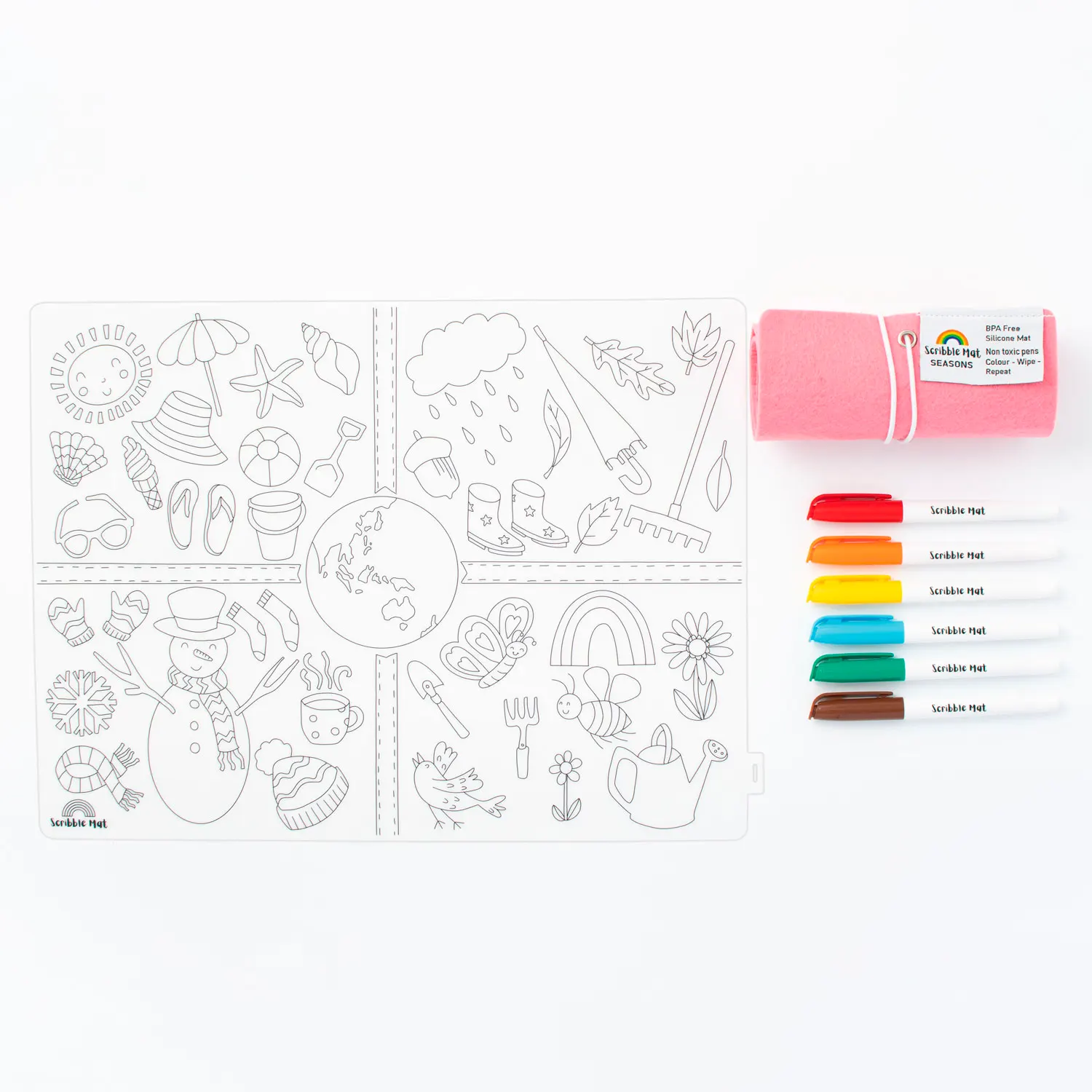 Scribble Mat 6 Farben / 6 colors - Season of the year Scribble Mat 6 Farben / 6 colors - Season of the year