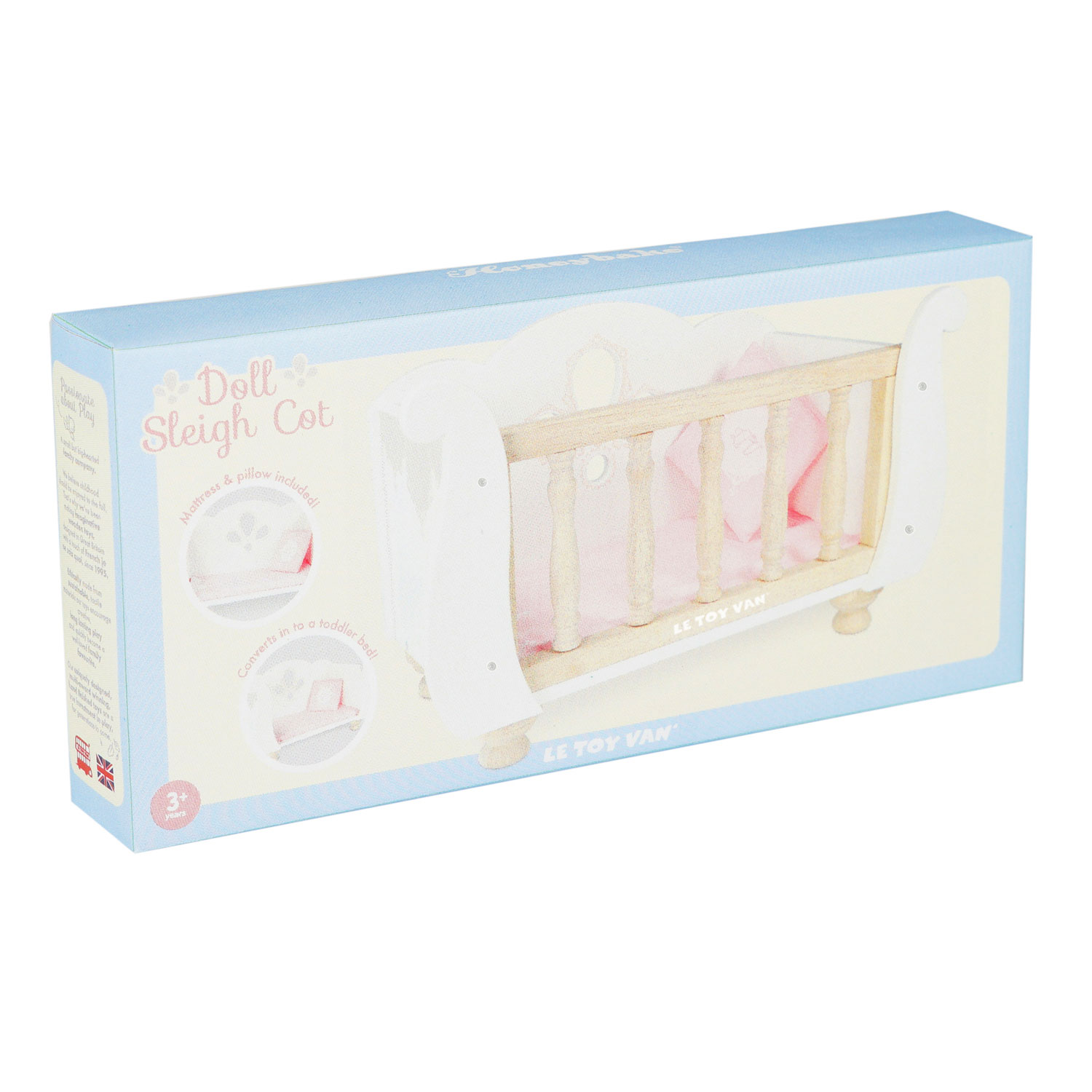 Puppenbett mit Gitterstäben / Dolls Wooden Cot-Le Toy Van (LTV)