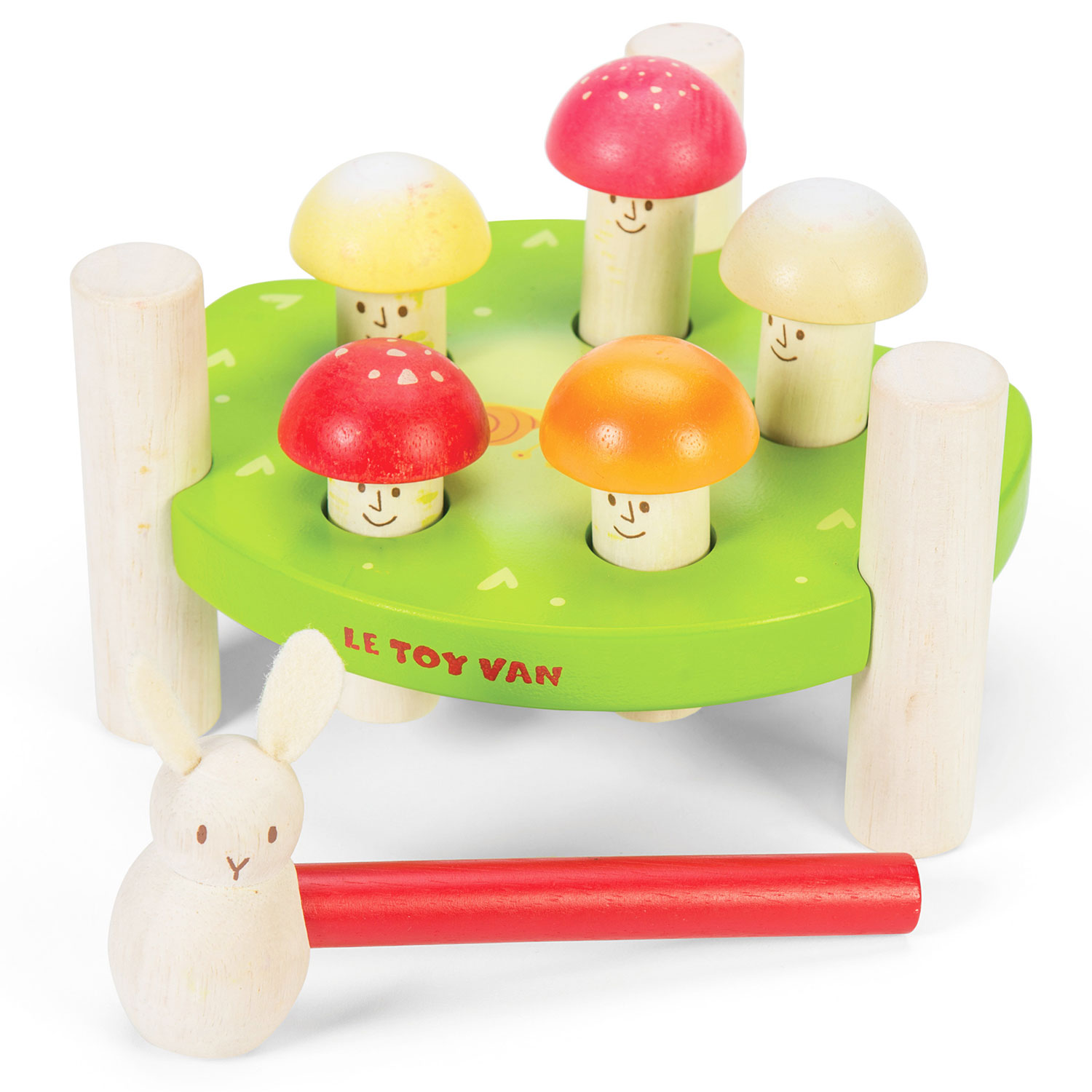 PL092_0lgP3TPGOkPDWj Hammerspiel "Herr Pilz" Hammer Game "Mr. Mushrooms"-Le Toy Van (LTV)