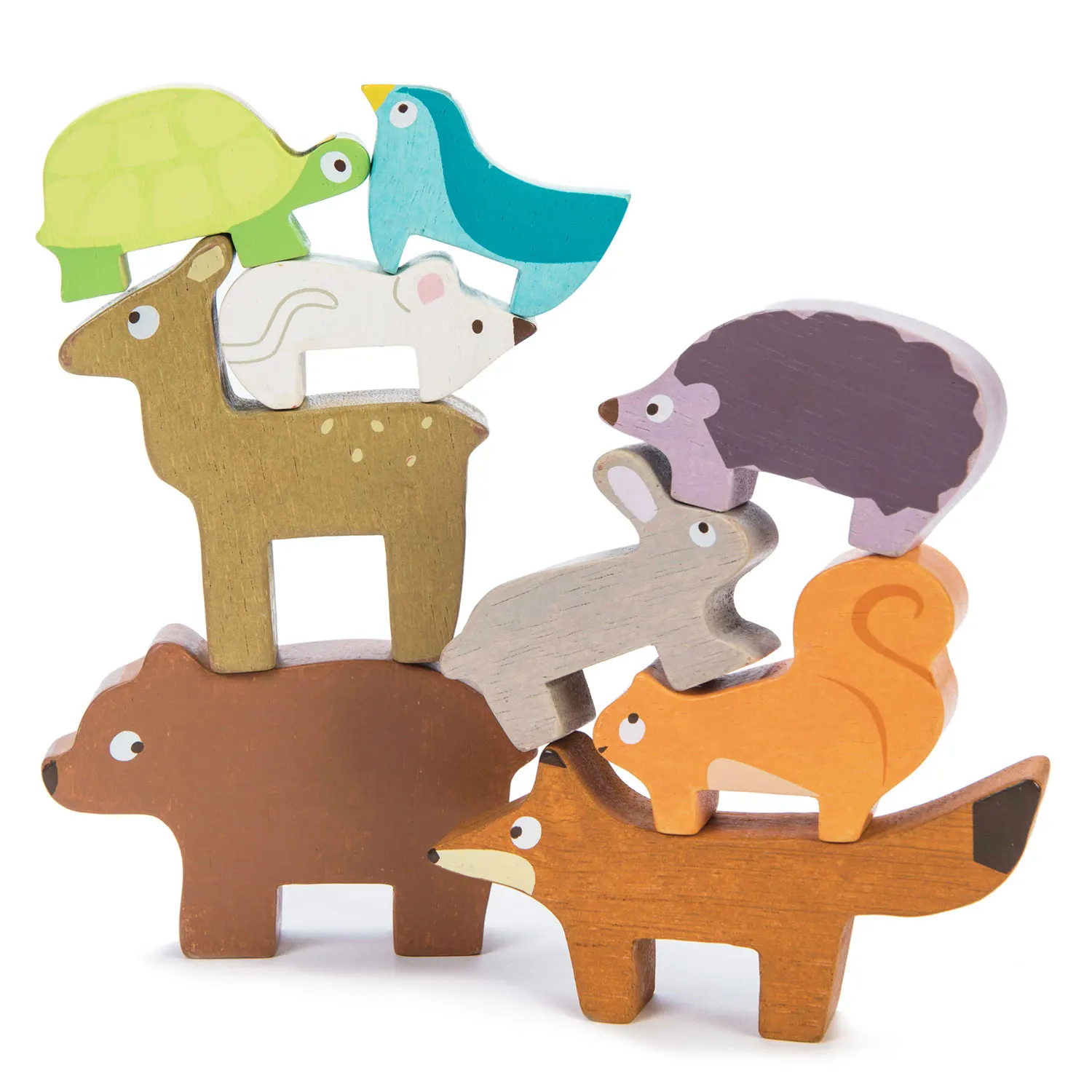 Stapelspiel Waldtiere / Woodland Stacking Forest Anmimals & Bag