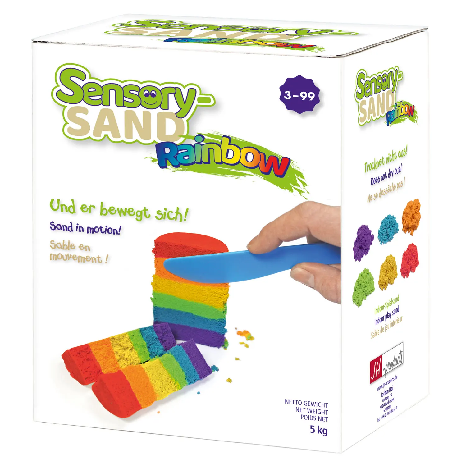 Sensory-Sand RAINBOW 5 kg - kinetische Fließeigenschaften Sensory-Sand RAINBOW 5 kg - kinetische Fließeigenschaften-JH-products