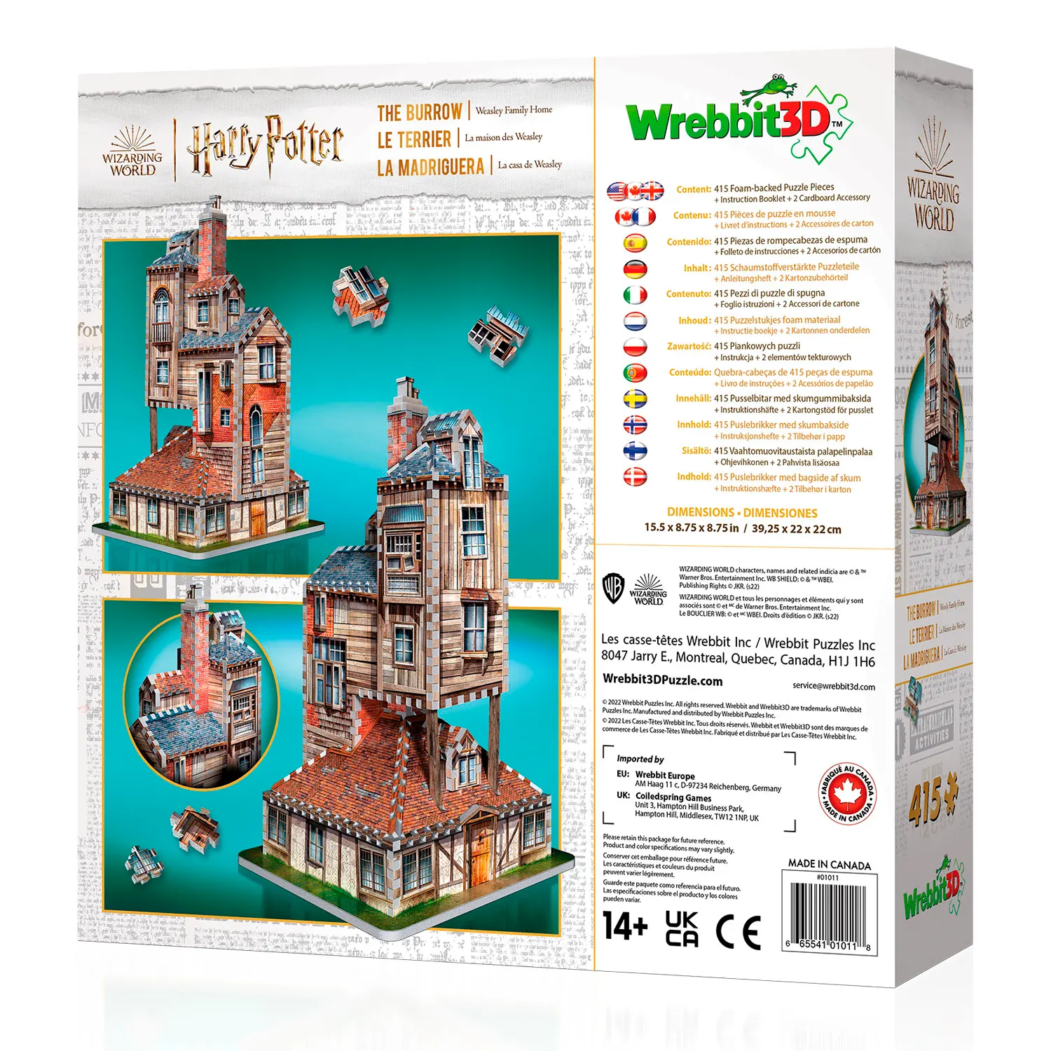 Fuchsbau - Harry Potter / The Burrow 415 pcs. 3D-Puzzle Fuchsbau - Harry Potter / The Burrow 415 pcs. 3D-Puzzle-Wrebbit-3D Puzzles