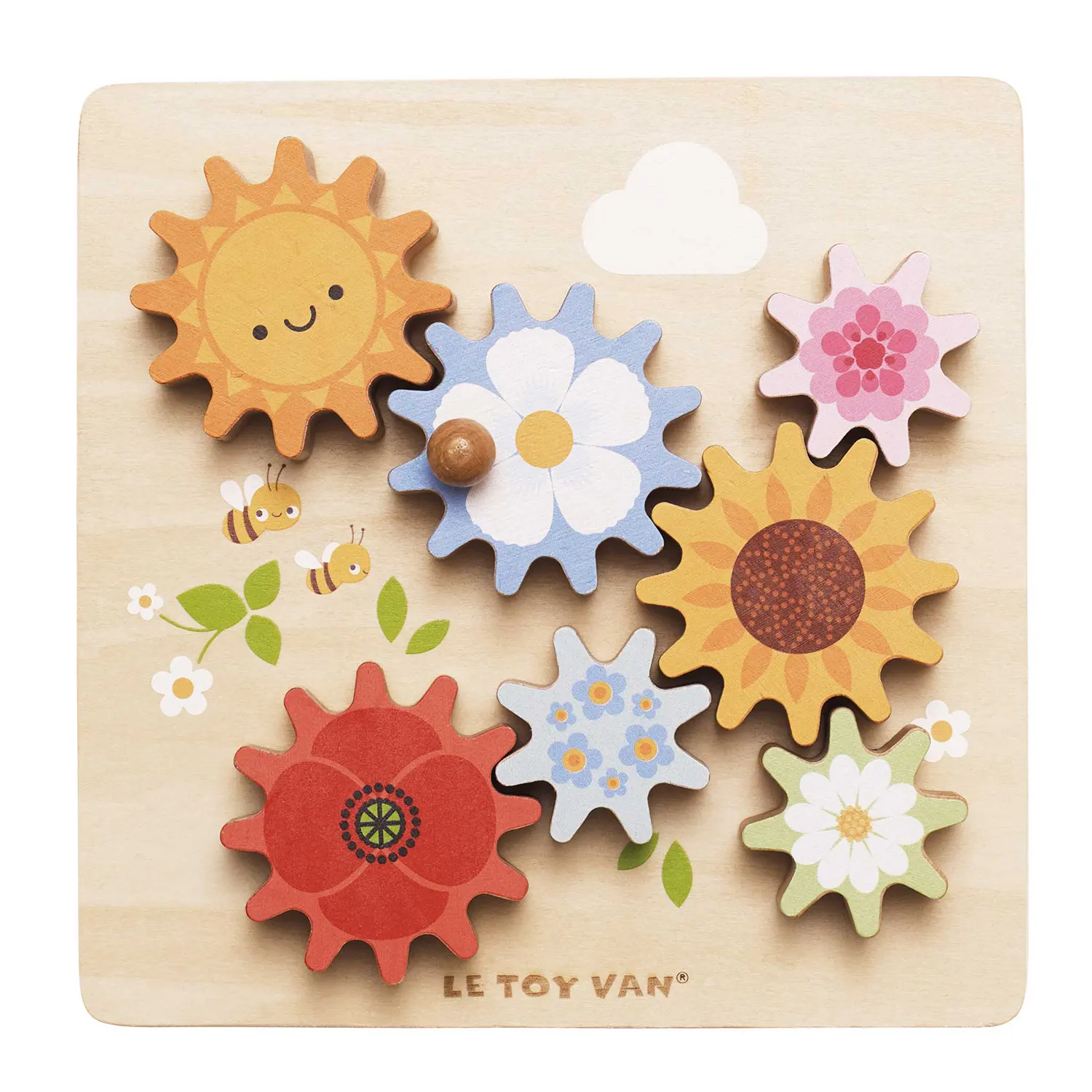 Zahnrad-Spiel "Biene und Blumen / Meadow Bees Gear & Cogs (New Look)