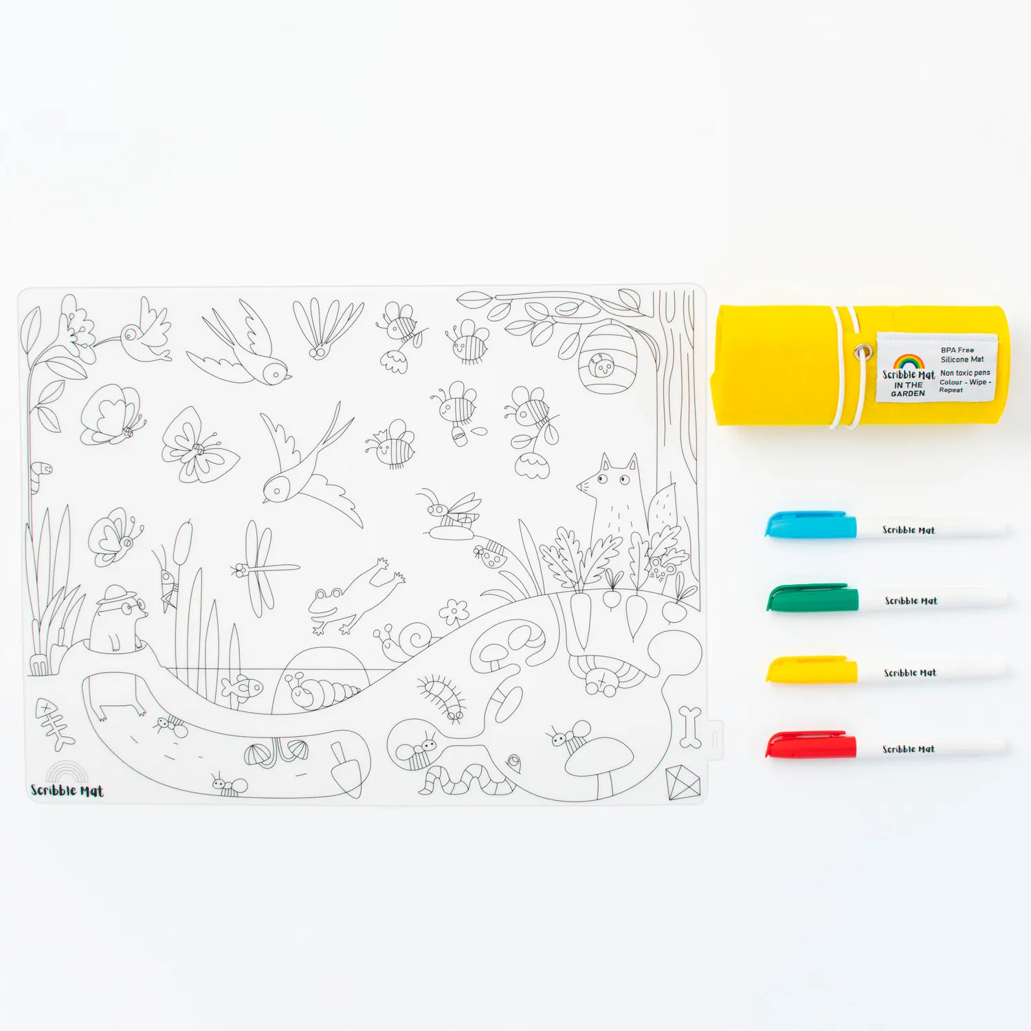 Scribble Mat 4 Farben / 4 colors - In the garden Scribble Mat 4 Farben / 4 colors - In the garden
