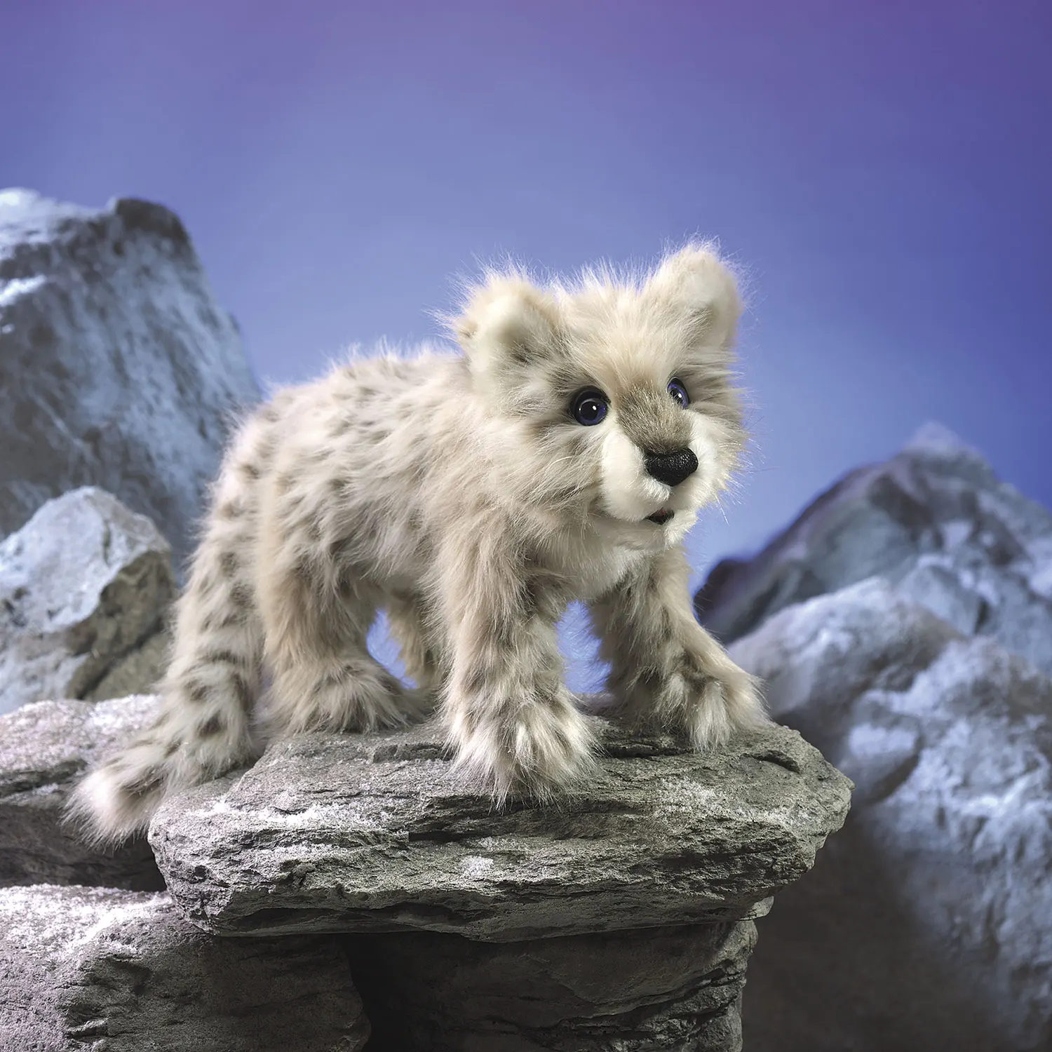Baby Schneeleopard / Snow Leopard Cub-Folkmanis® Puppets