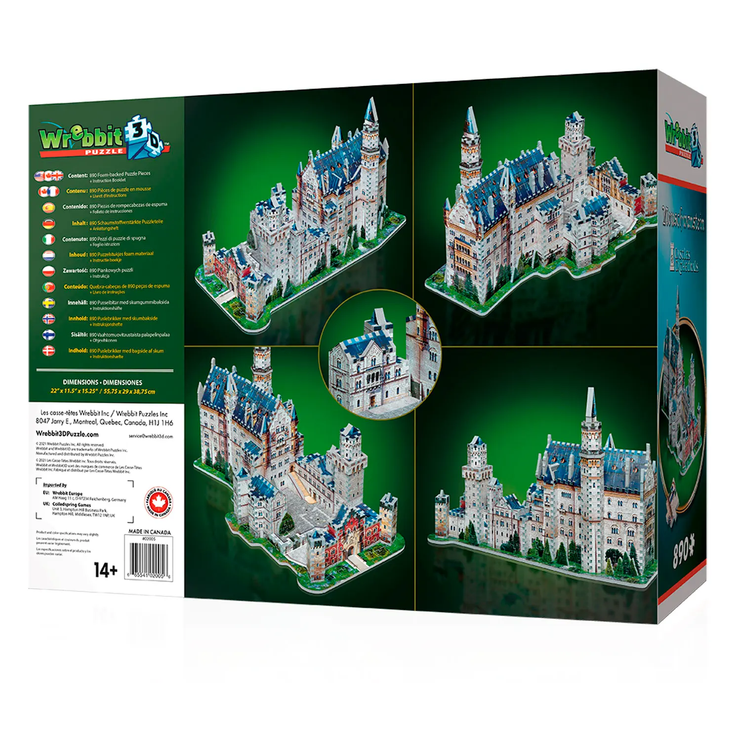 Schloss Neuschwanstein - Neuschwanstein Castle / 3D-Puzzle Schloss Neuschwanstein - Neuschwanstein Castle / 3D-Puzzle-Wrebbit-3D Puzzles