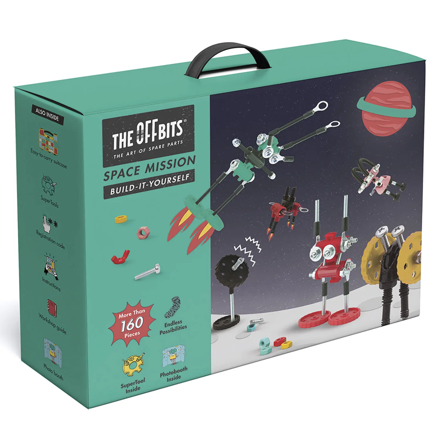 Space mission, suitcase pack more than 150 parts-TheOffbits