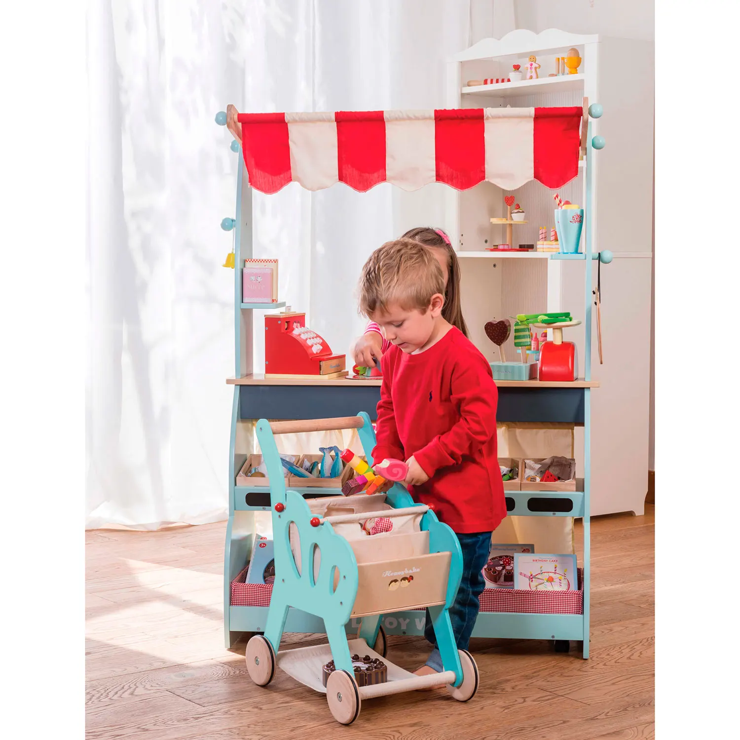 Einkaufswagen (mit abnehmbarer Stofftasche) / Shopping Grocery Trolley & Bag Einkaufswagen (mit abnehmbarer Stofftasche) / Shopping Grocery Trolley & Bag-Le Toy Van (LTV)