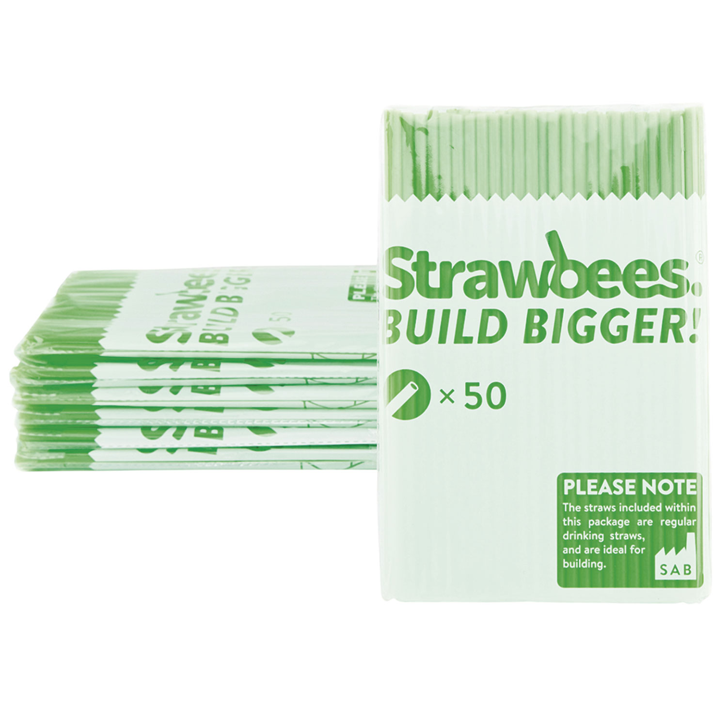 Straws green/Strohhalme grün 50 pcs.