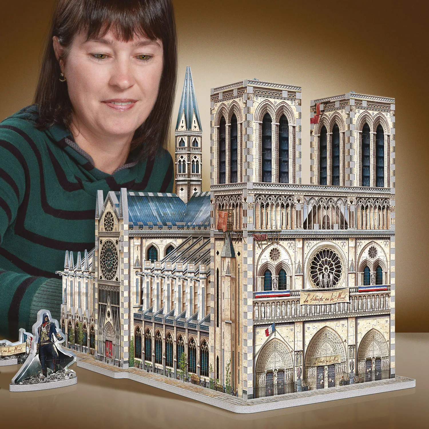 ASSASSINS CREED UNITY Notre-Dame (860 Teile) ASSASSINS CREED UNITY Notre-Dame (860 Teile)-Wrebbit-3D Puzzles