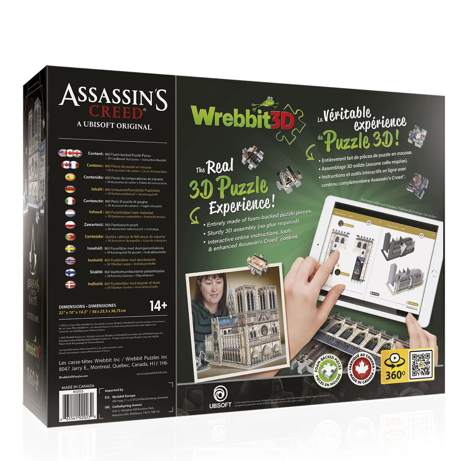 ASSASSINS CREED UNITY Notre-Dame (860 Teile) ASSASSINS CREED UNITY Notre-Dame (860 Teile)-Wrebbit-3D Puzzles