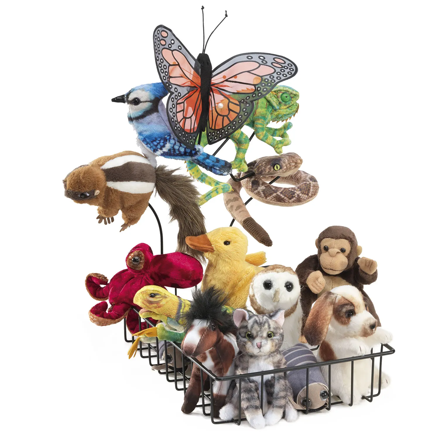 Small Finger Puppet Bin / Kleiner Korb für Fingerpuppen-Folkmanis® Puppets