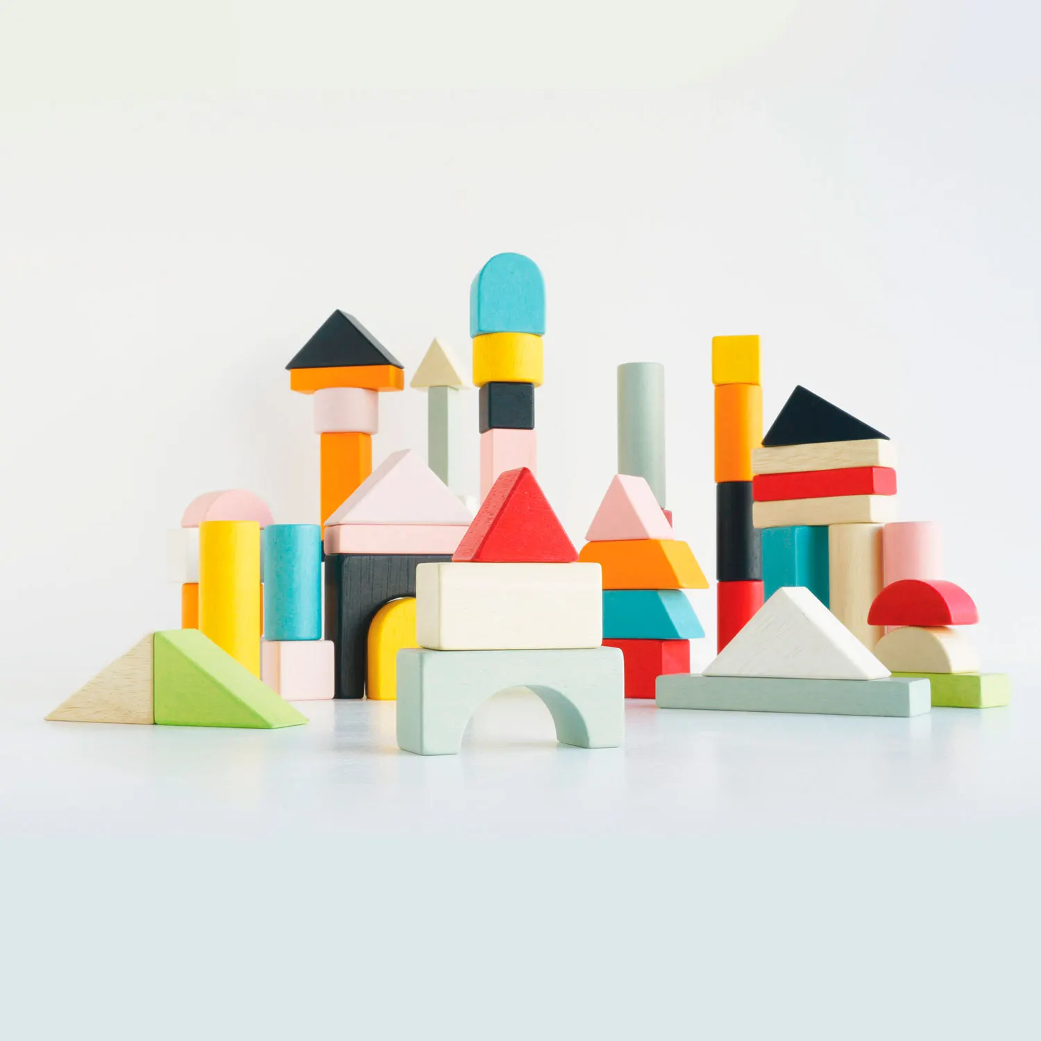 Bausteine & Tasche / Colourful Building Blocks & Bag - 60 piece Bausteine & Tasche / Colourful Building Blocks & Bag - 60 piece-Le Toy Van (LTV)
