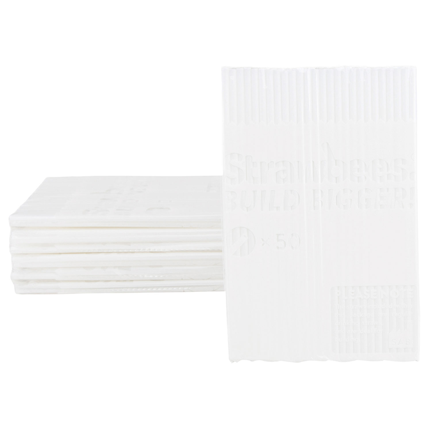 Straws white/Strohhalme weiß 50 pcs.