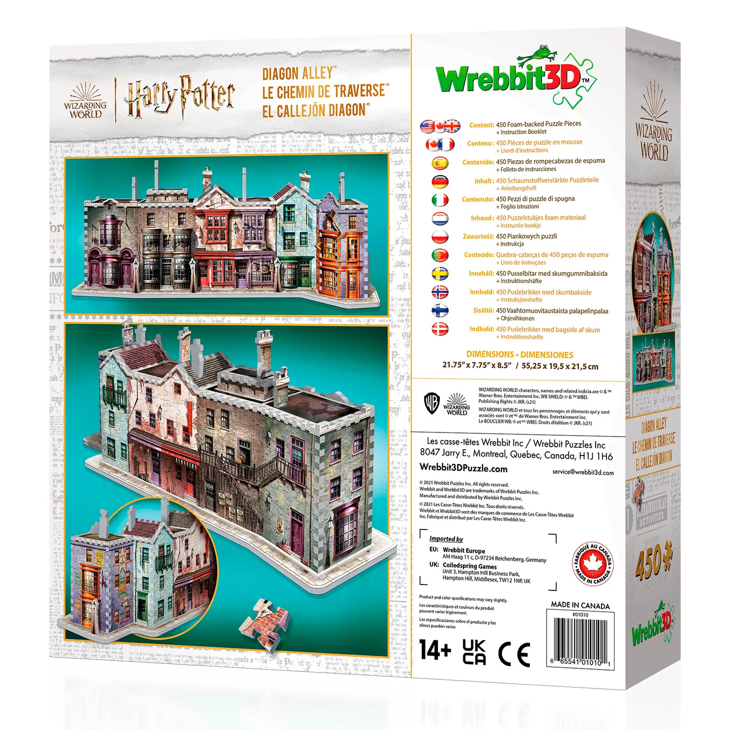 Winkelgasse / Diagon Alley - Harry Potter 450 pcs. 3D-Puzzle-Wrebbit-3D Puzzles