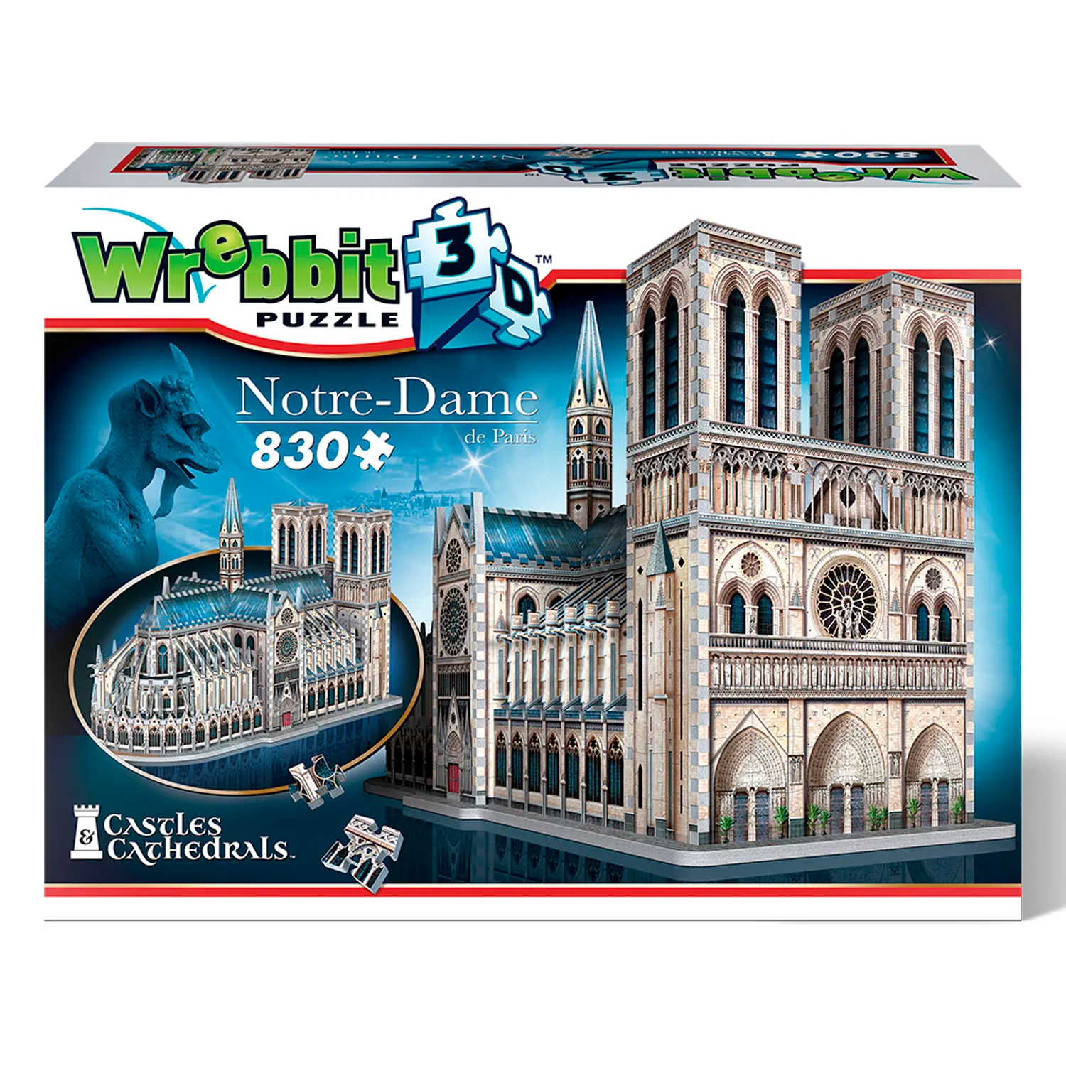 Notre Dame de Paris (830 Teile)-Wrebbit-3D Puzzles