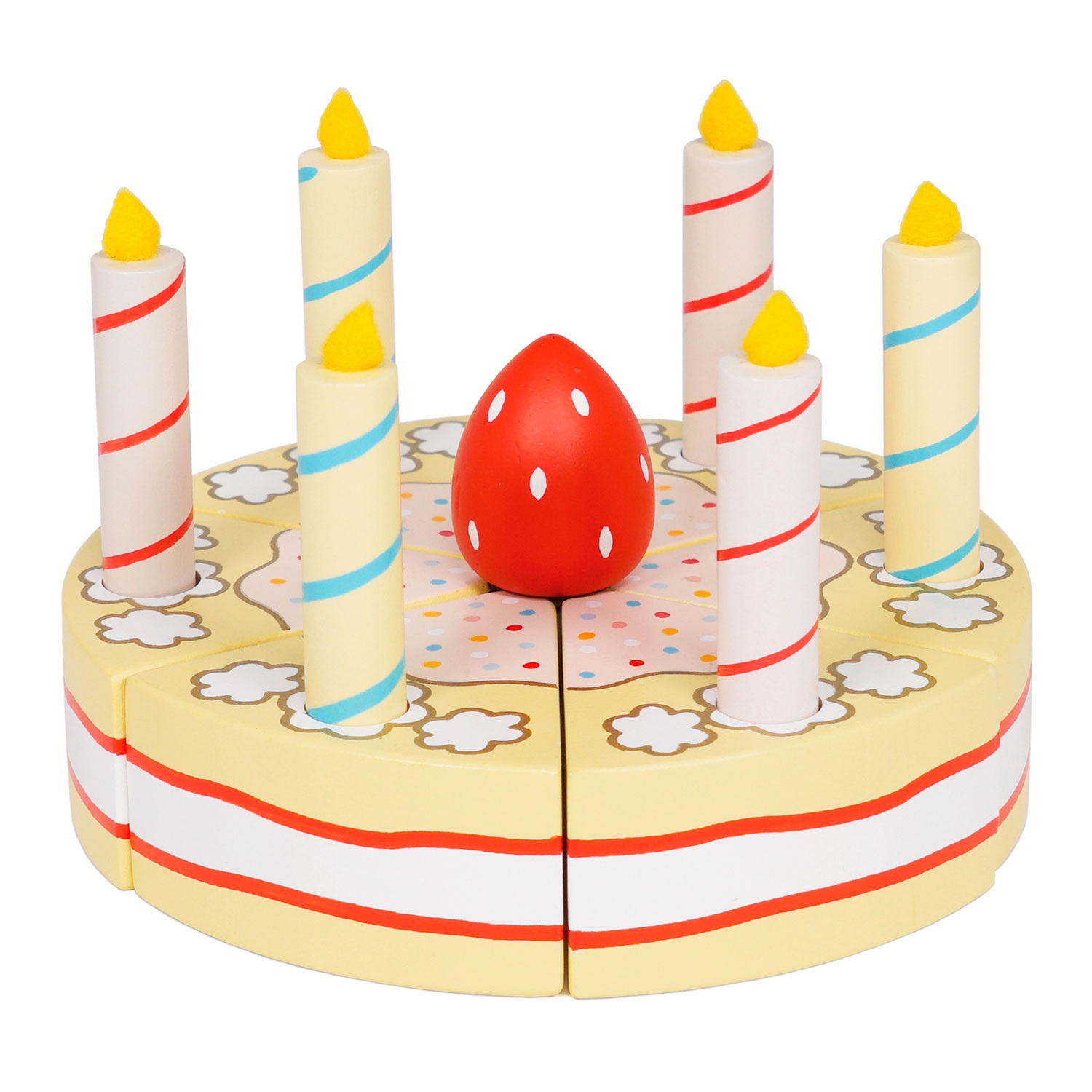Vanilla Geburtstagkuchen / Sliceable Birthday Cake & Candles-Le Toy Van (LTV)