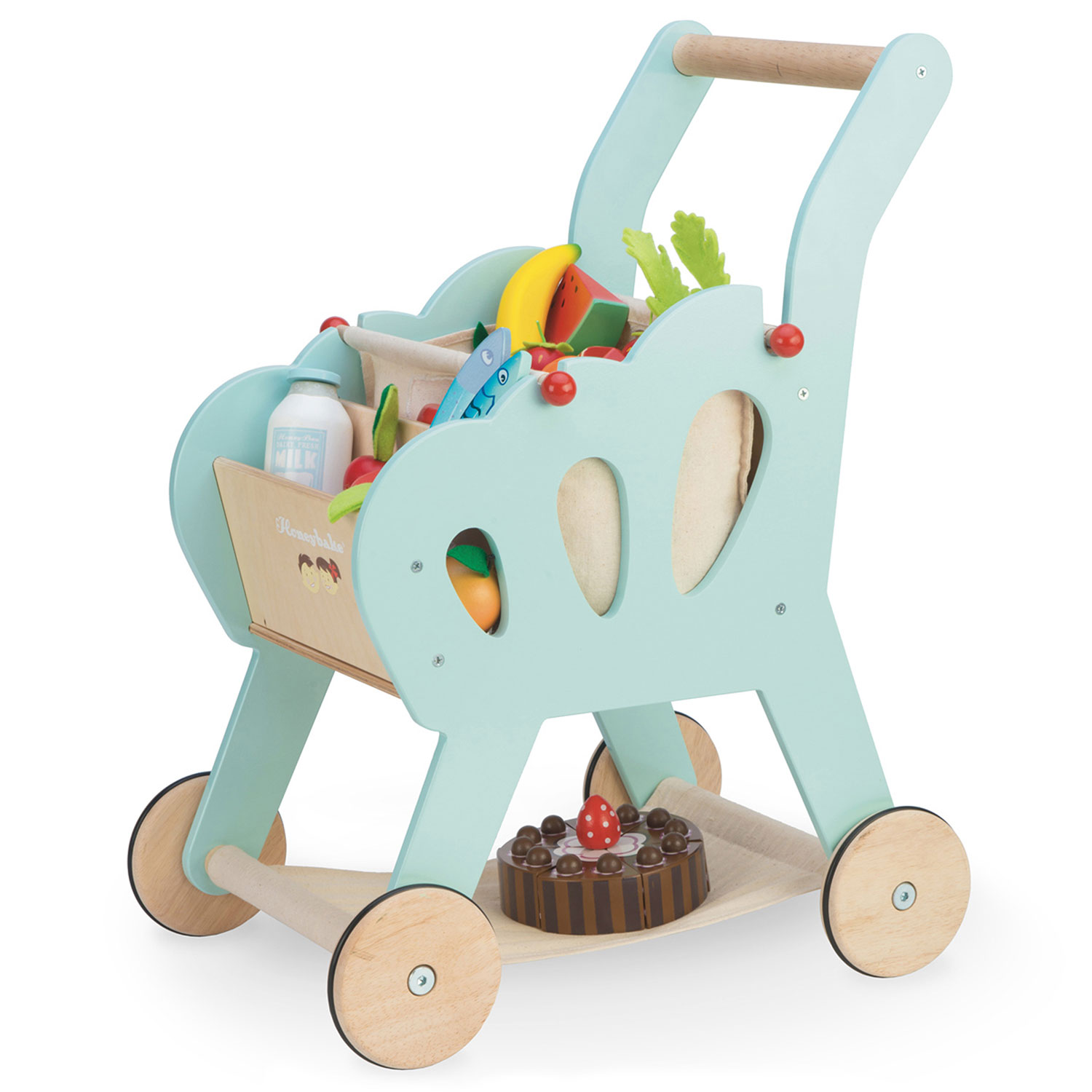 Einkaufswagen (mit abnehmbarer Stofftasche) / Shopping Grocery Trolley & Bag-Le Toy Van (LTV)