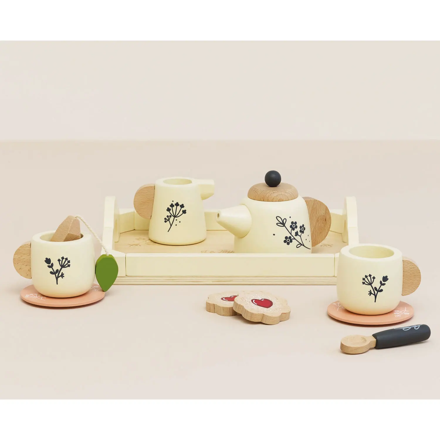 Teeservice / Wooden Tea Set & Tray (New Look)-Le Toy Van (LTV)