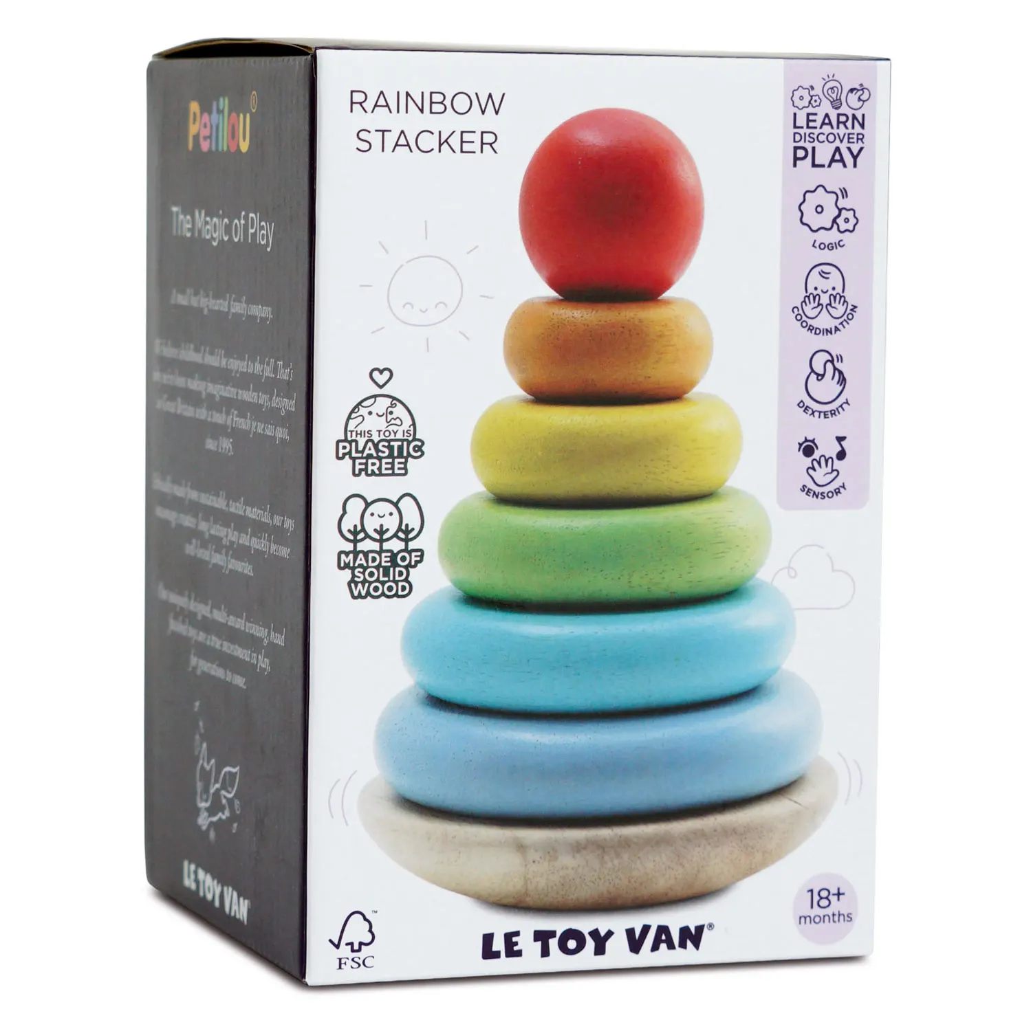 Regenbogen Steckspiel / Rainbow Stacking Tower-Le Toy Van (LTV)