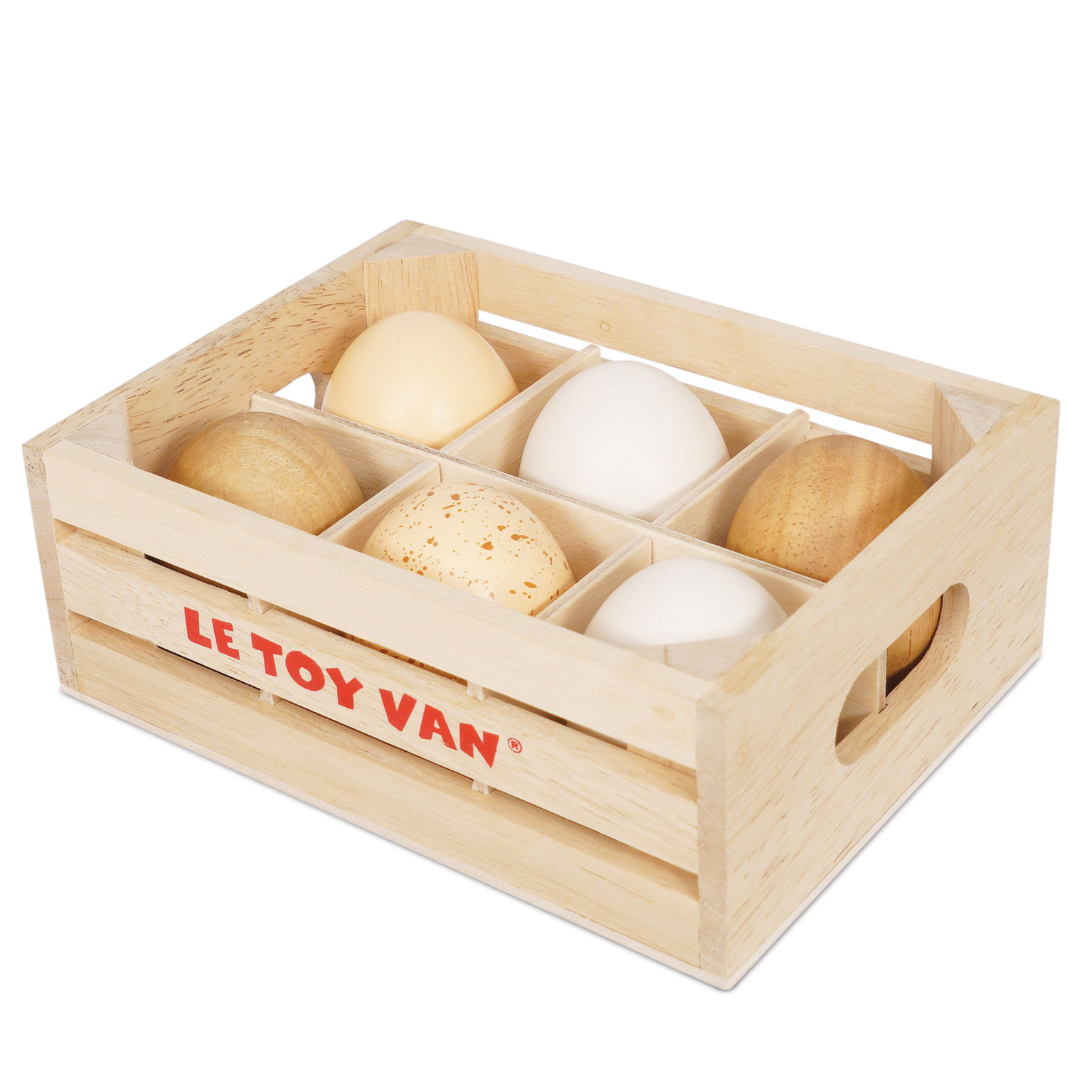 Frische Holzeier halbes Dutzend Marktkiste/Farm Eggs Wooden Market Crate - 2022-Le Toy Van (LTV)