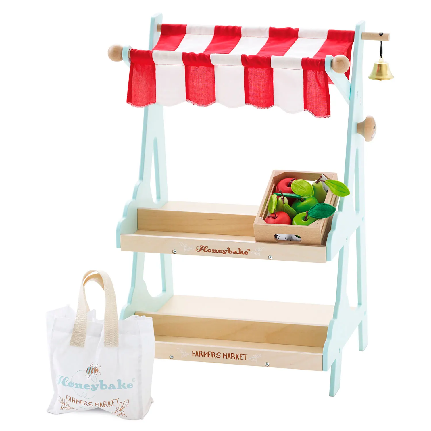 Honeybee Marktstand / Wooden Market Stall & Fruit Play Food Crate Honeybee Marktstand / Wooden Market Stall & Fruit Play Food Crate-Le Toy Van (LTV)