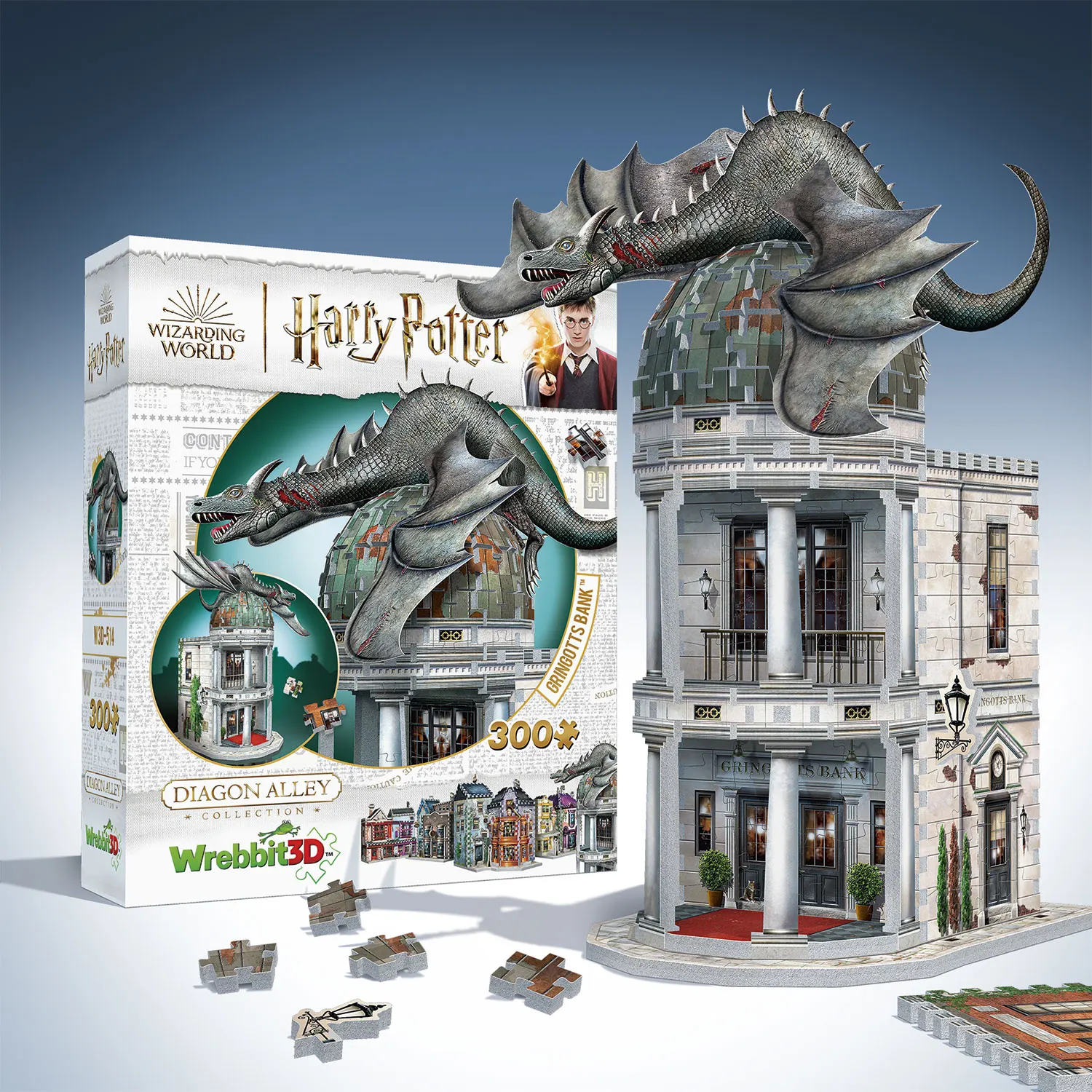 Gringotts Bank Harry Potter 300 pcs. 3D Puzzle Gringotts Bank Harry Potter 300 pcs. 3D Puzzle-Wrebbit-3D Puzzles