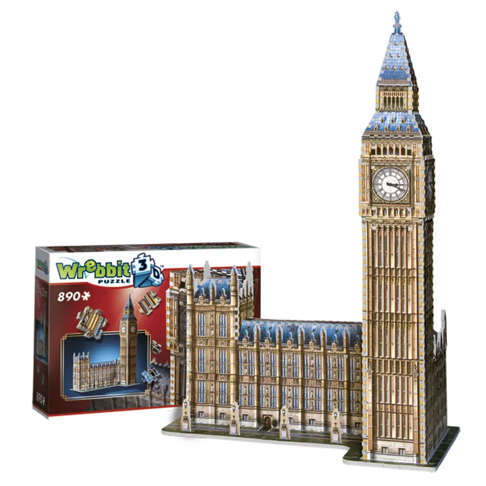 Big Ben & House of Parliament - Queen Elisabeth Tower / 3D-Puzzle Big Ben & House of Parliament - Queen Elisabeth Tower / 3D-Puzzle-Wrebbit-3D Puzzles
