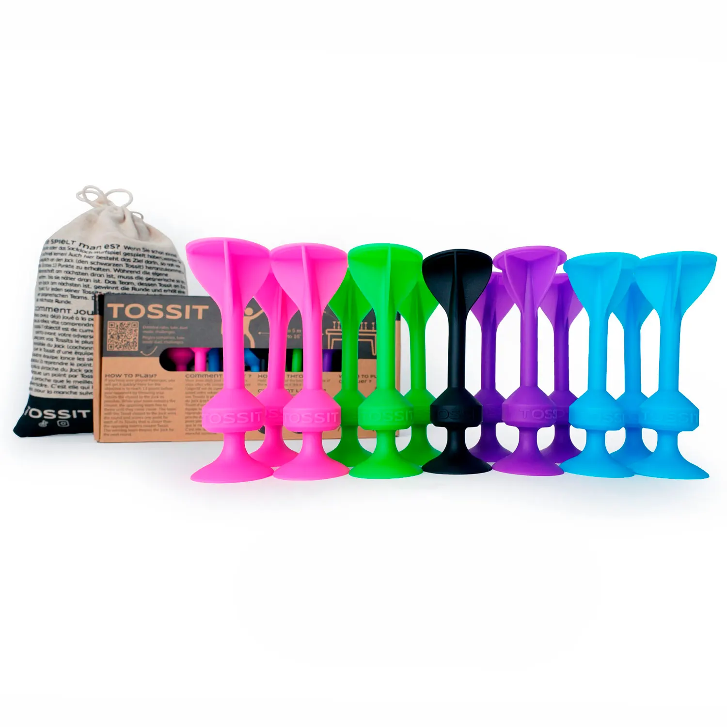 TOSSIT FAMILY PACK pink / hellblau / lila / grün-TOSSIT®