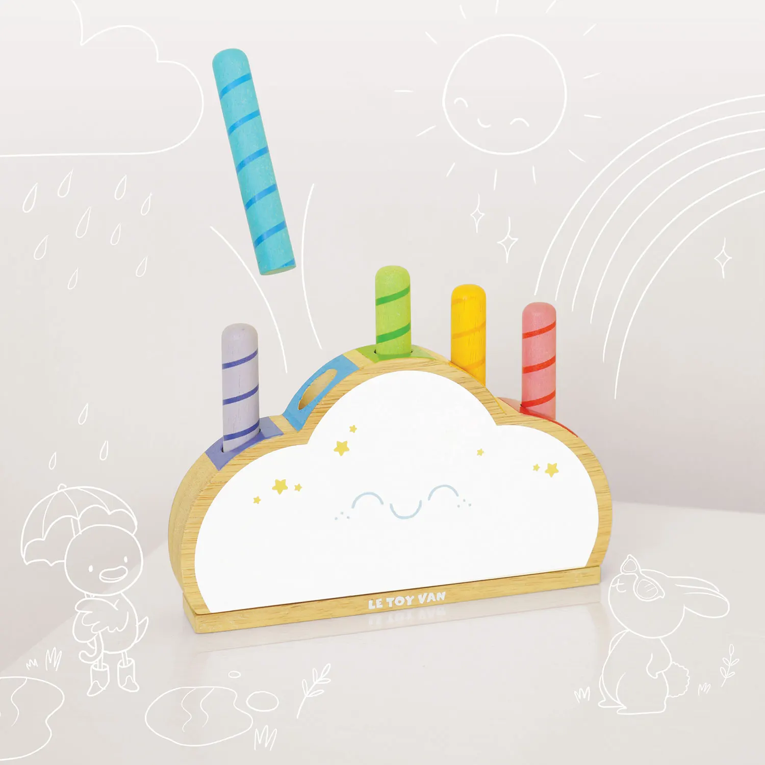 Regenbogenwolke Pop! / Rainbow Cloud Pop-Up Toy Regenbogenwolke Pop! / Rainbow Cloud Pop-Up Toy-Le Toy Van (LTV)