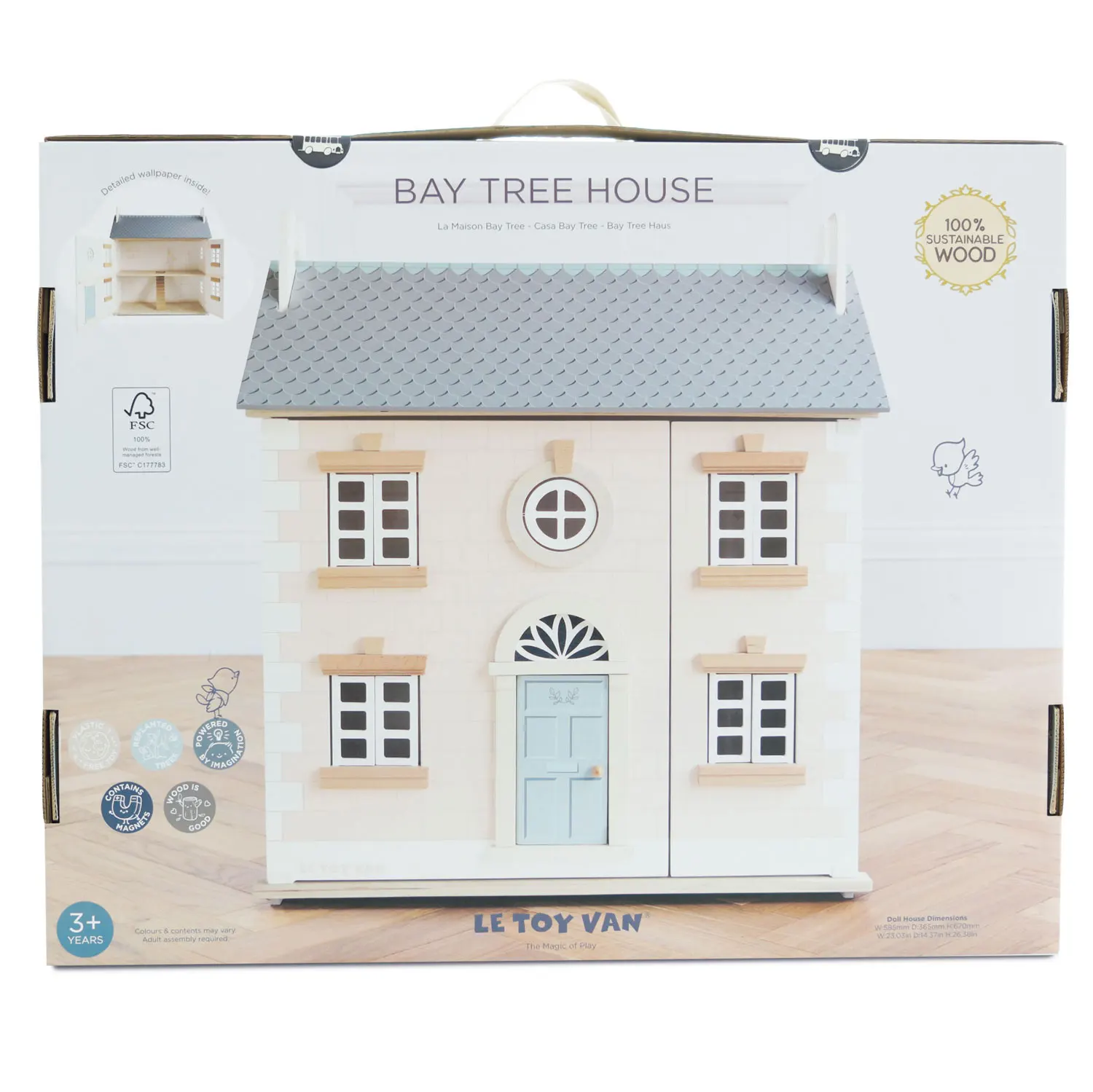 Bay Tree Puppenhaus / Bay Tree Wooden Dolls House (New Look)-Le Toy Van (LTV)