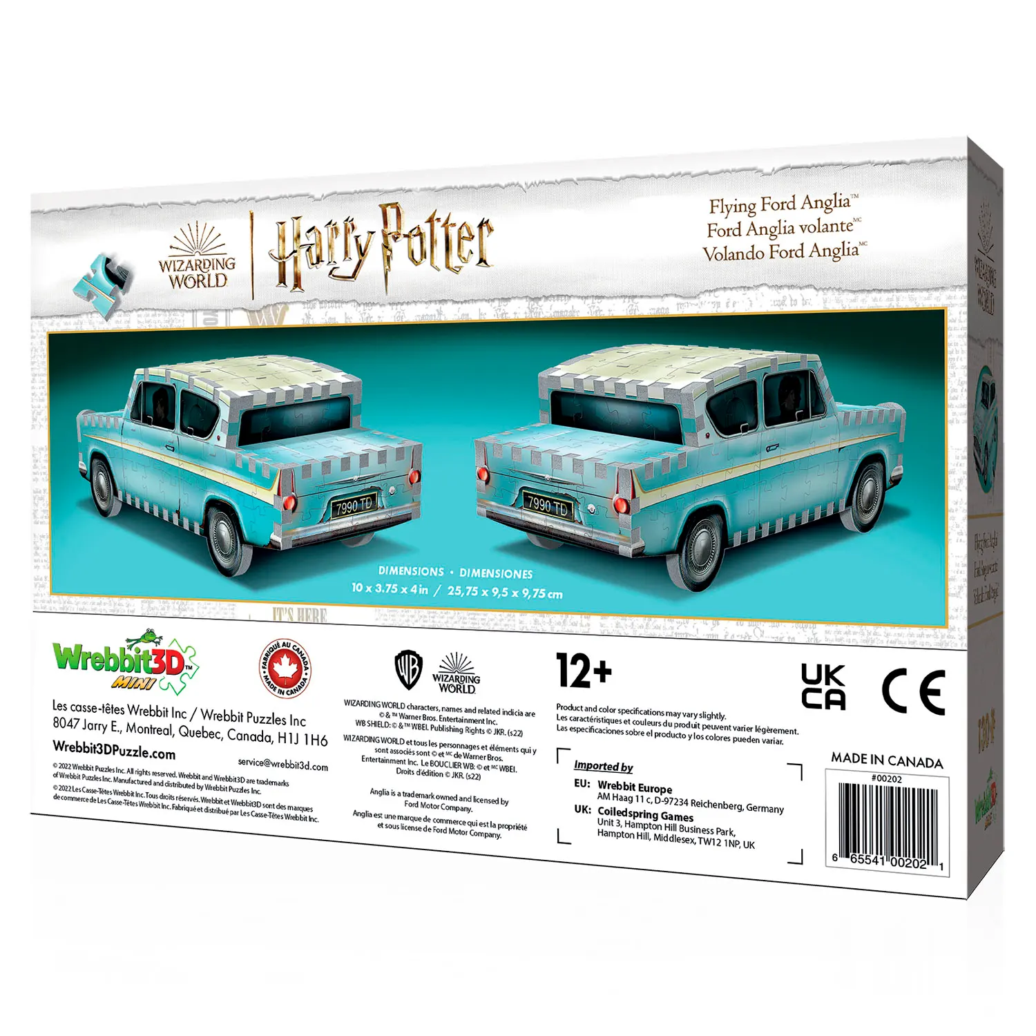 Flying Ford Anglia Mini Harry Potter 130 pcs. - 3D-Puzzle Flying Ford Anglia Mini Harry Potter 130 pcs. - 3D-Puzzle-Wrebbit-3D Puzzles