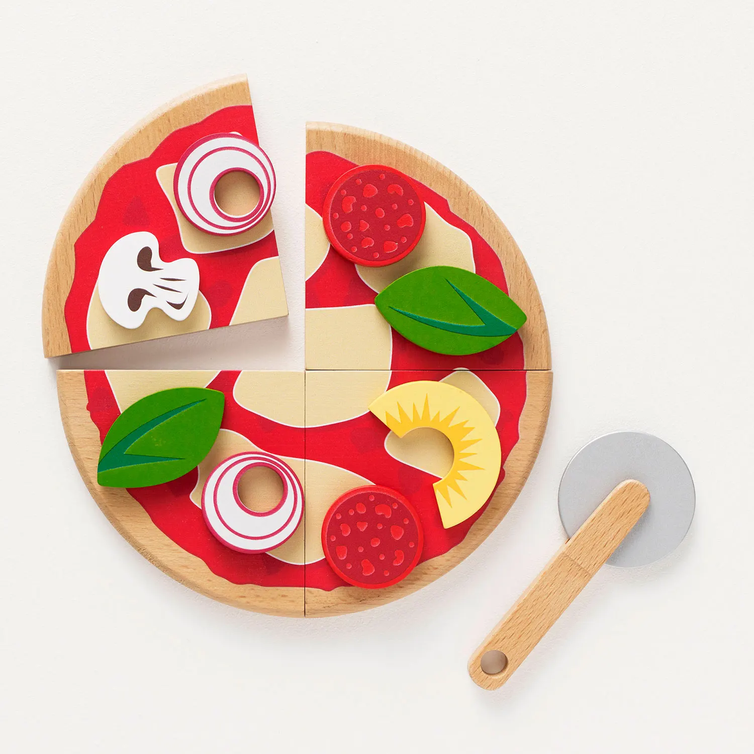 Pizza & Belag  mit Schneiderad / Pizza & Toppings with Slice Cutter Pizza & Belag  mit Schneiderad / Pizza & Toppings with Slice Cutter-Le Toy Van (LTV)