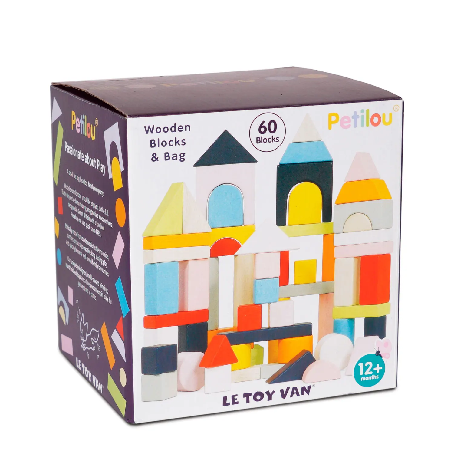 Bausteine & Tasche / Colourful Building Blocks & Bag - 60 piece Bausteine & Tasche / Colourful Building Blocks & Bag - 60 piece-Le Toy Van (LTV)