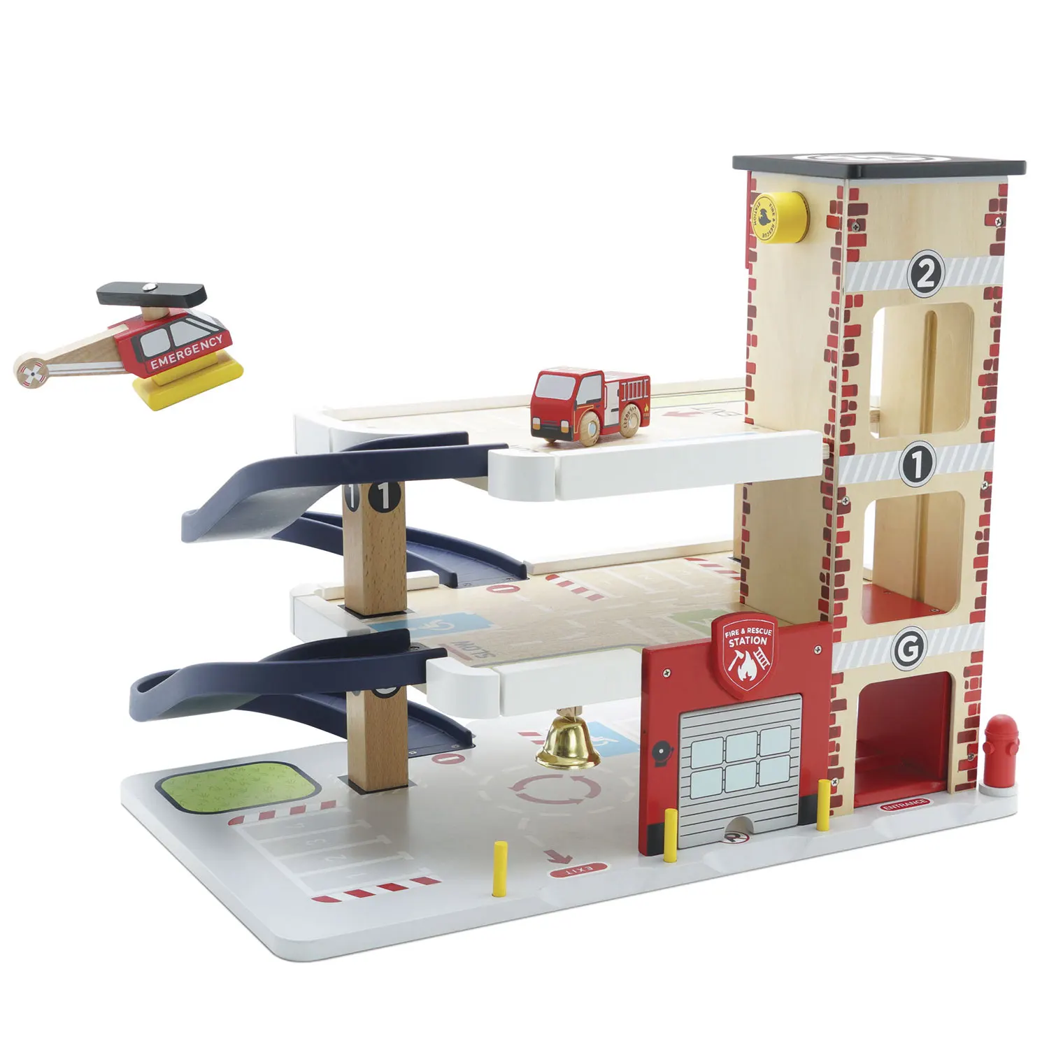 Feuerwehr & Rettungsdienst Garage & Fire & Rescue Wooden Garage Feuerwehr & Rettungsdienst Garage & Fire & Rescue Wooden Garage-Le Toy Van (LTV)