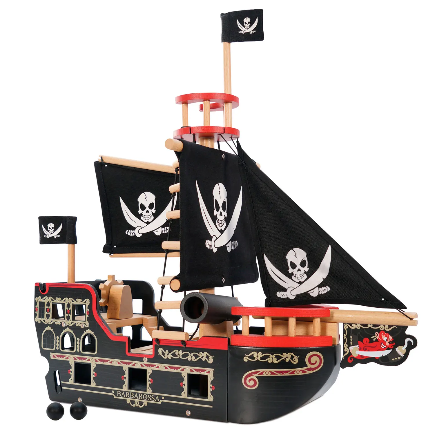 Barbarossa Piratenschiff & Figuren / Barbarossa Pirate Ship & Characters Barbarossa Piratenschiff & Figuren / Barbarossa Pirate Ship & Characters-Le Toy Van (LTV)