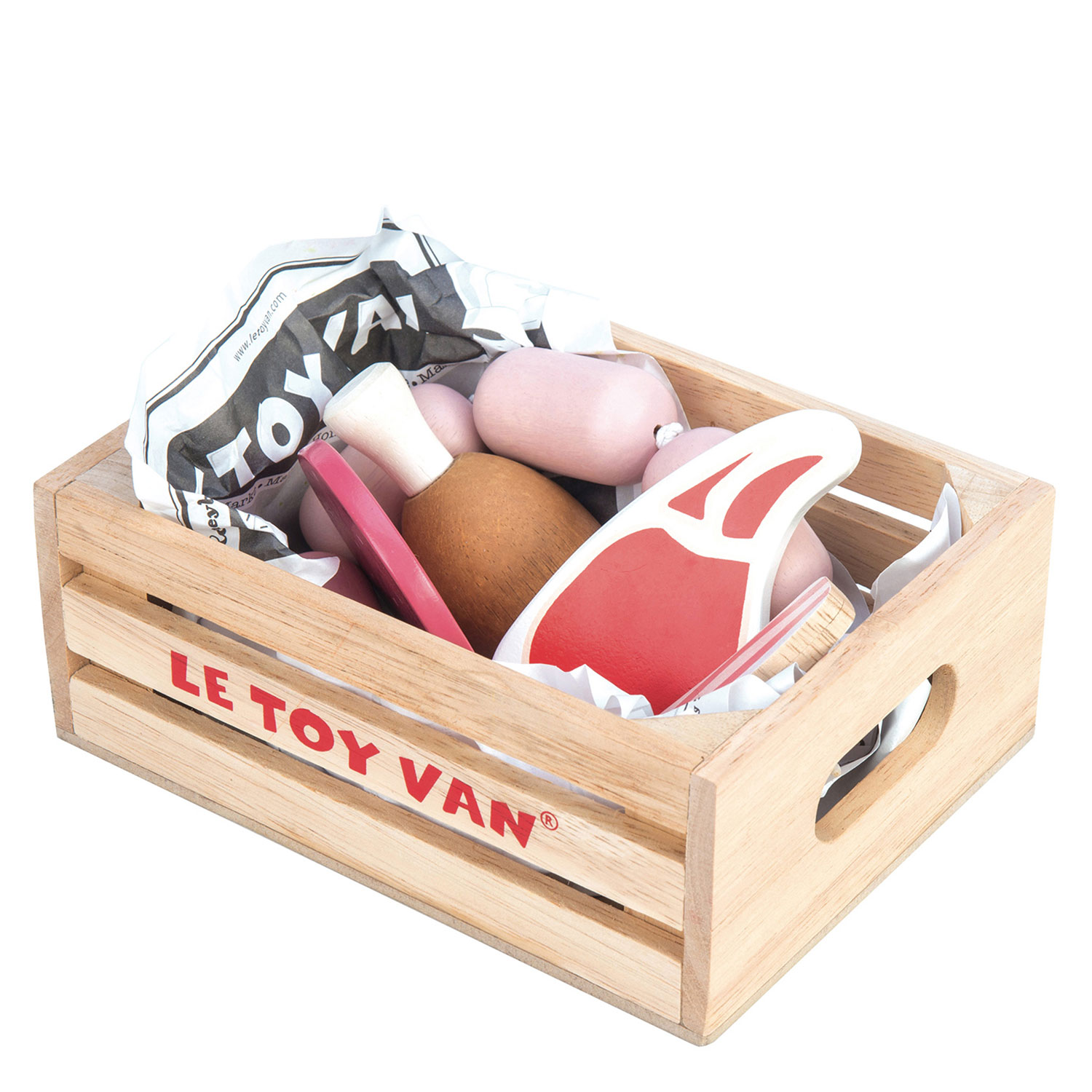 Fleischwaren Marktkiste / Butchers Meat Wooden Market Crate - 2022-Le Toy Van (LTV)