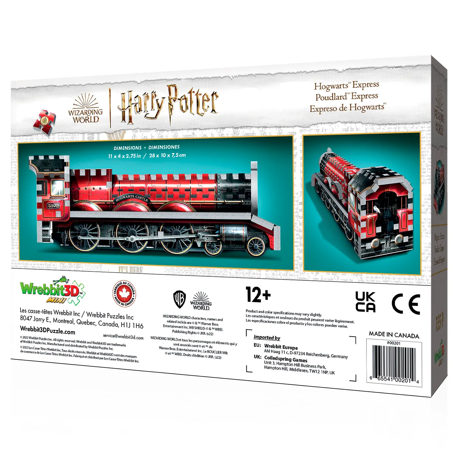 Hogwarts Express Mini Harry Potter/Hogwarts Express Train 155 pcs. 3D-Puzzle Hogwarts Express Mini Harry Potter/Hogwarts Express Train 155 pcs. 3D-Puzzle-Wrebbit-3D Puzzles