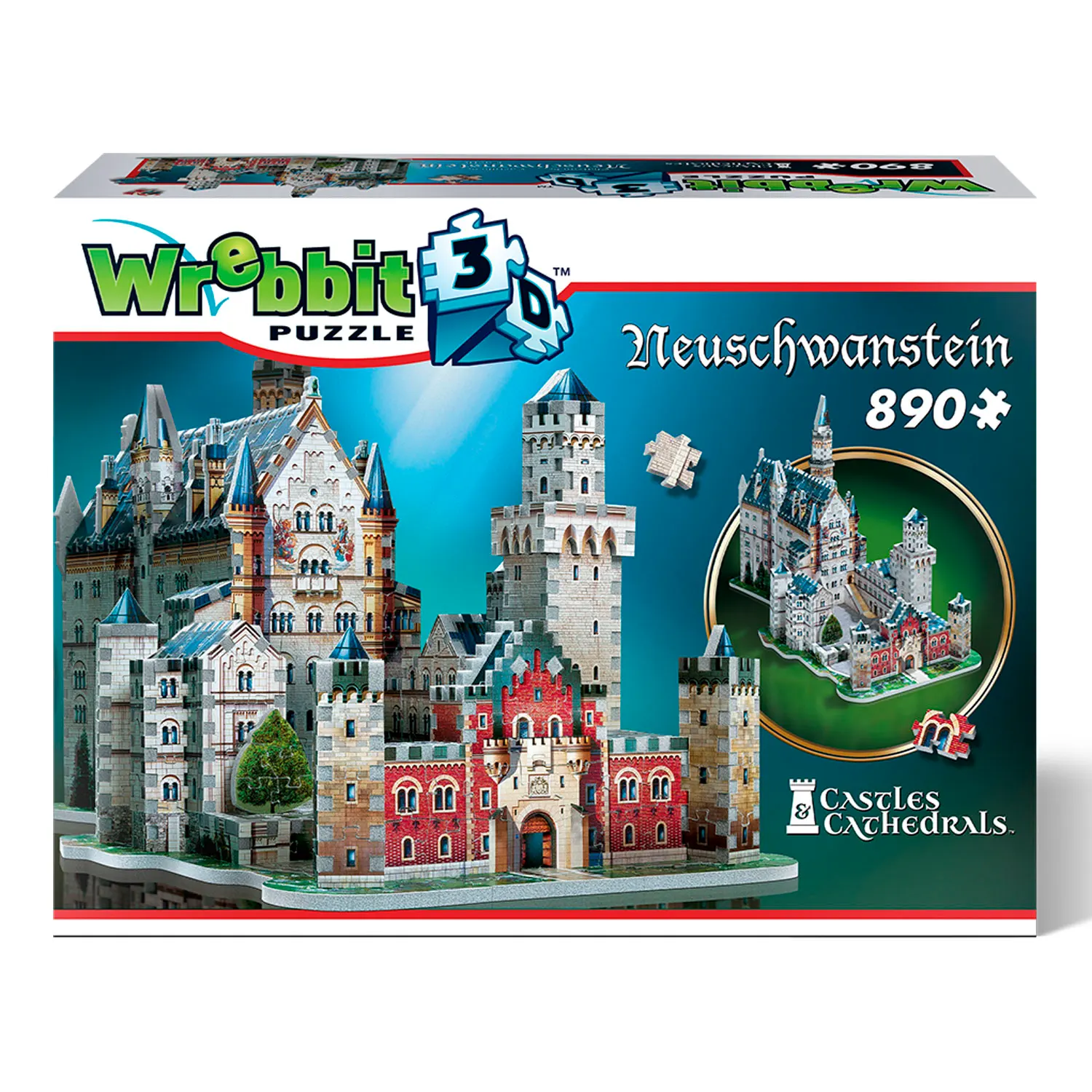 Schloss Neuschwanstein - Neuschwanstein Castle / 3D-Puzzle Schloss Neuschwanstein - Neuschwanstein Castle / 3D-Puzzle-Wrebbit-3D Puzzles